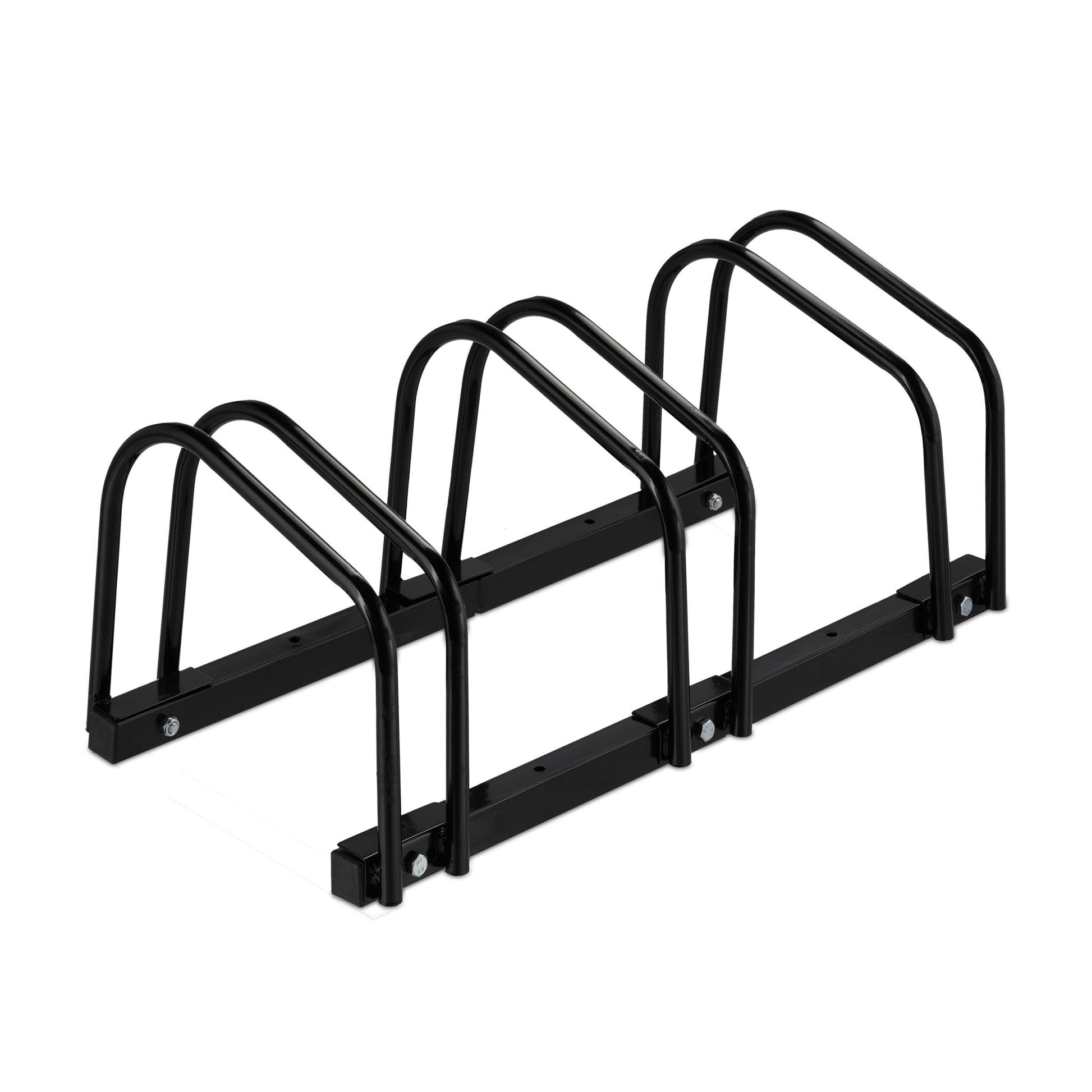 Fahrradständer für 3 Fahrräder schwarz Schwarz von Relaxdays