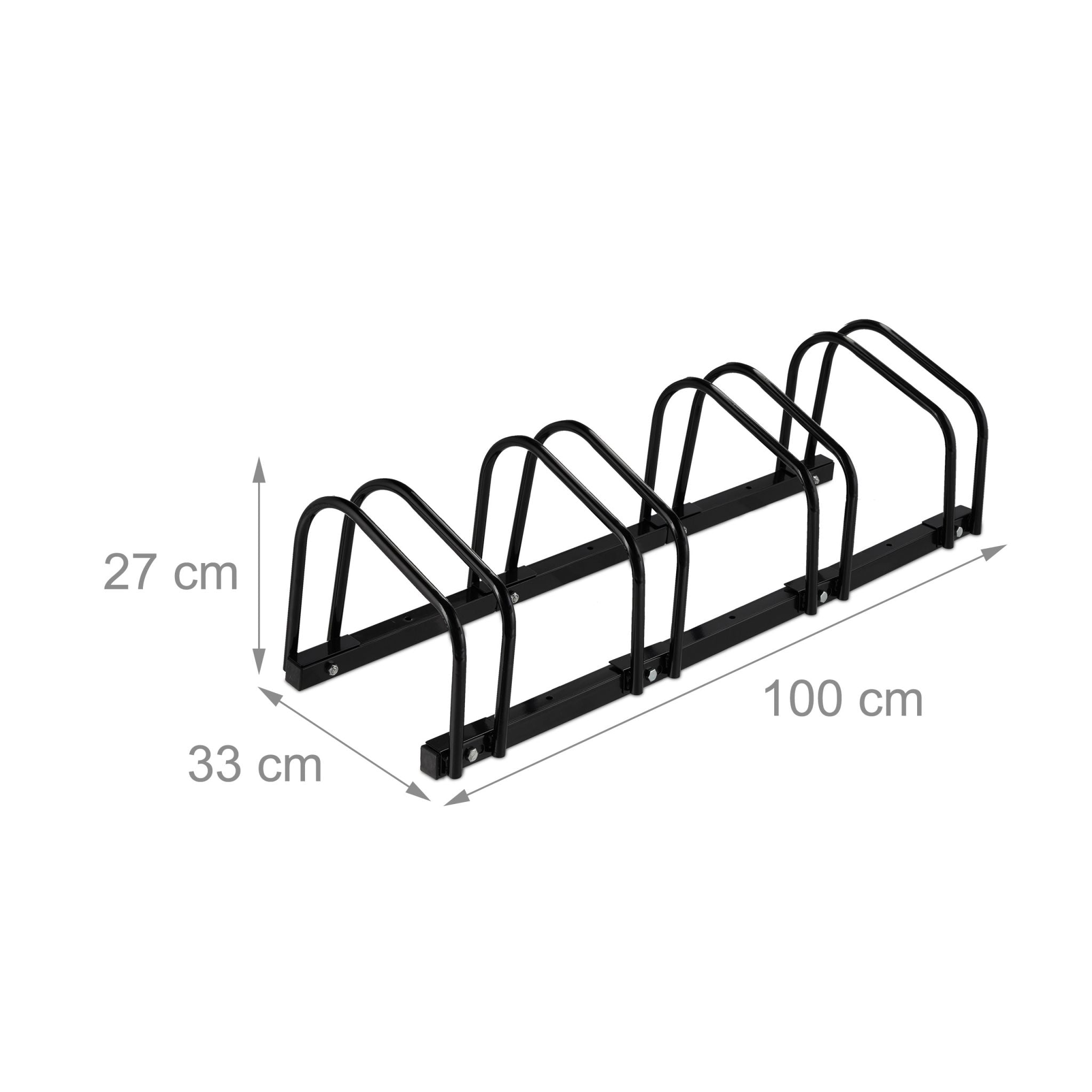 Fahrradständer für 4 Fahrräder Schwarz von Relaxdays