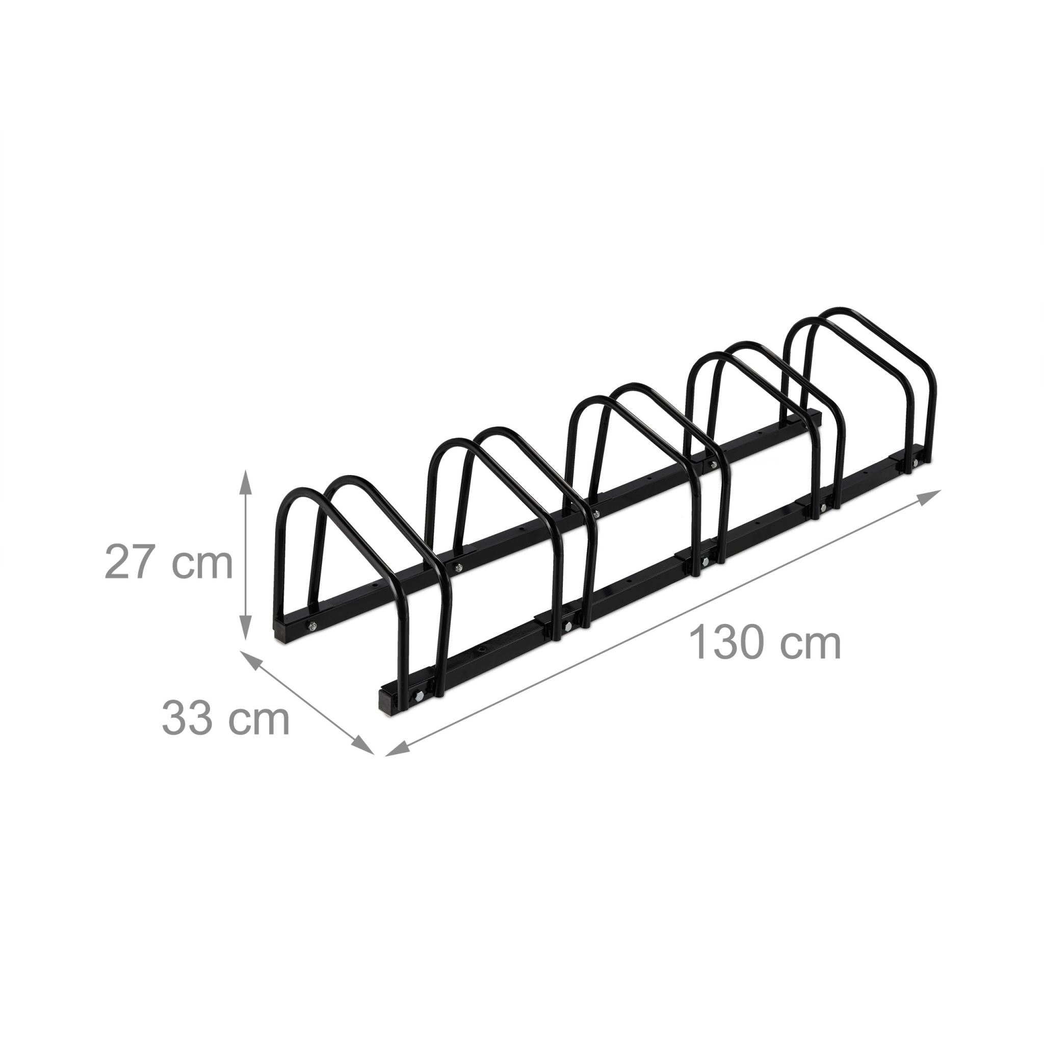 Fahrradständer für 5 Fahrräder Schwarz von Relaxdays