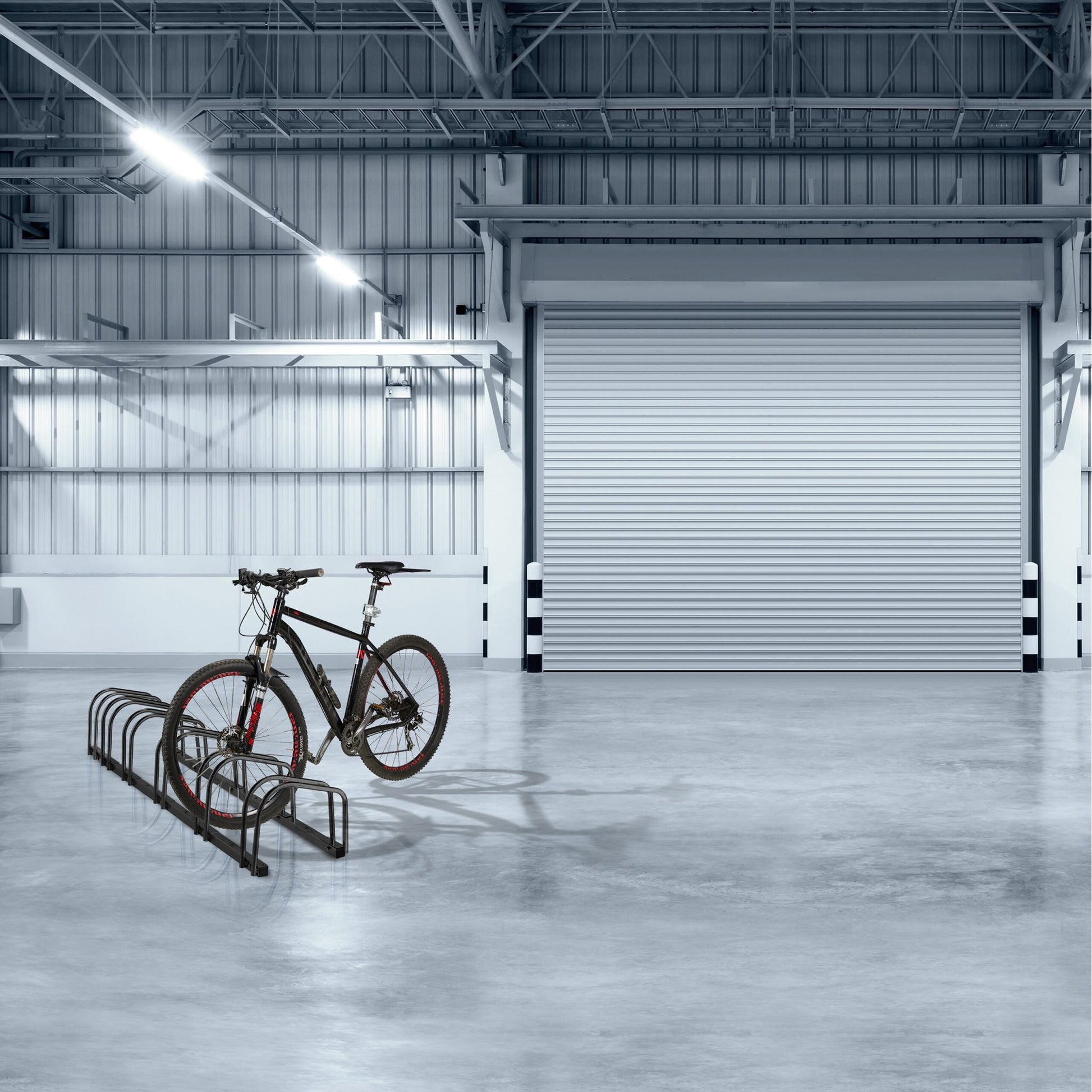 Fahrradständer für 6 Fahrräder Schwarz von Relaxdays
