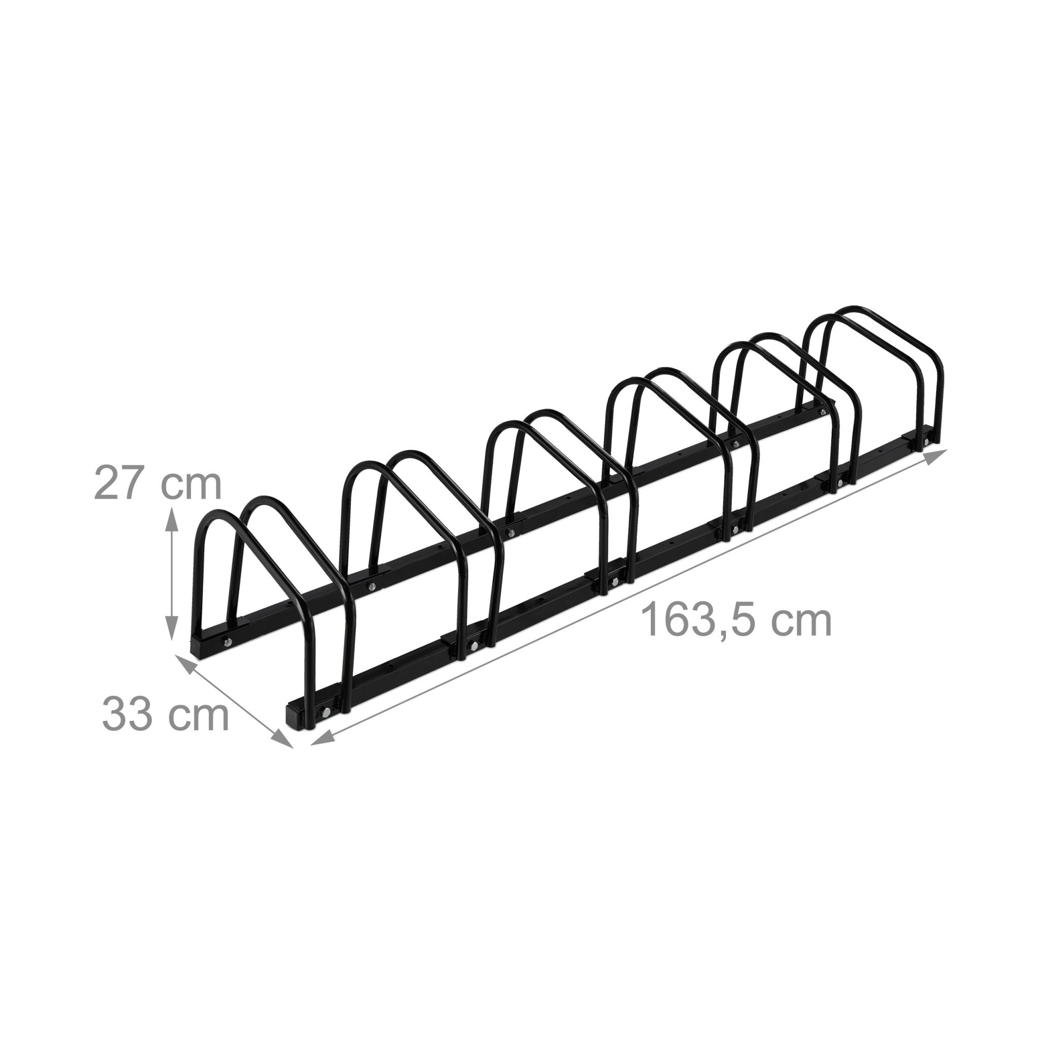 Fahrradständer für 6 Fahrräder Schwarz von Relaxdays