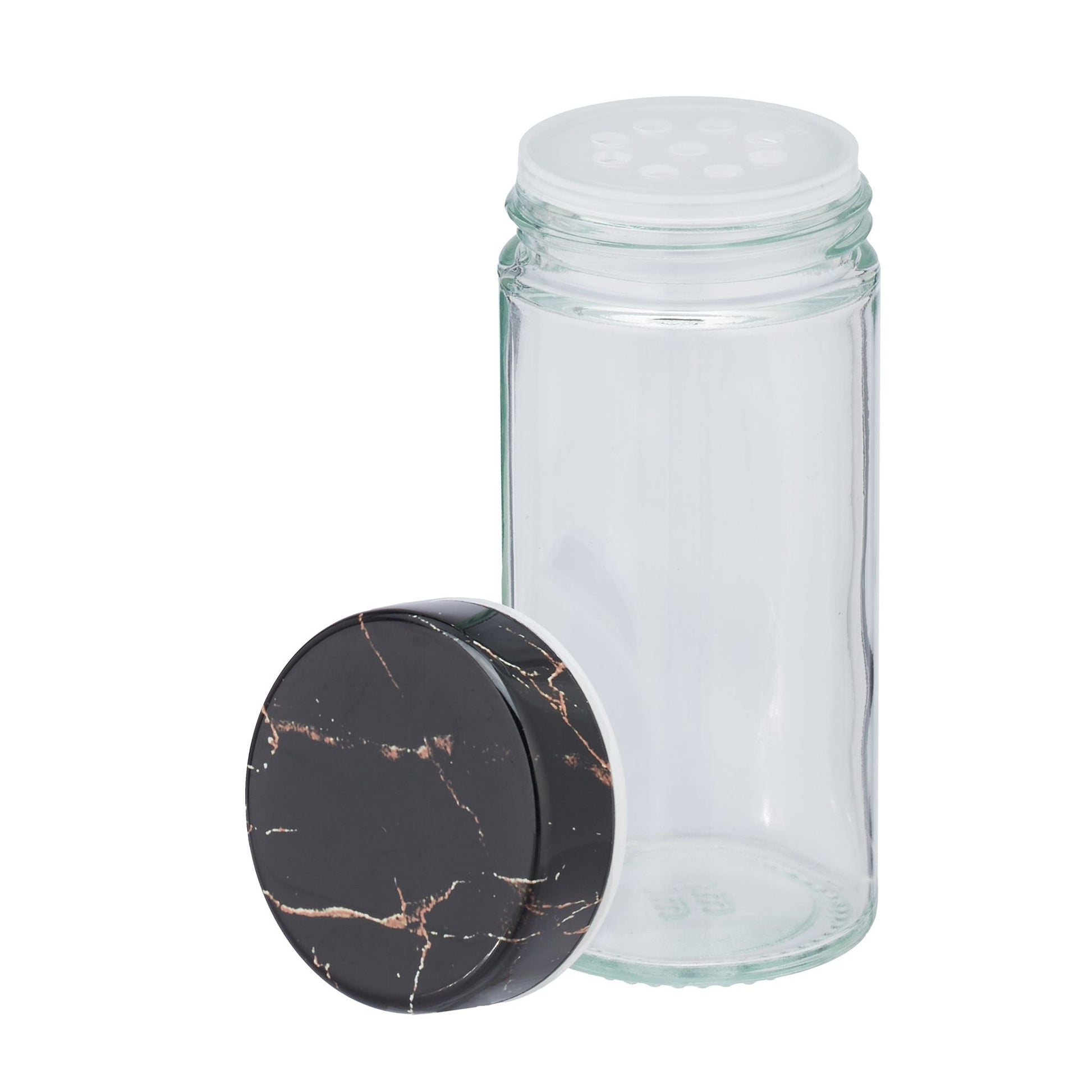 Gewürzkarussell in Marmoroptik Kupfer-Schwarz-Transparent von Relaxdays