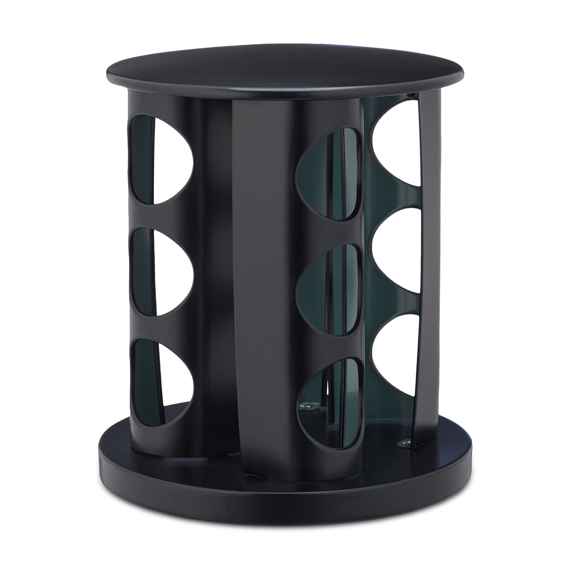 Gewürzkarussell mit 12 Gläsern Schwarz-Transparent von Relaxdays