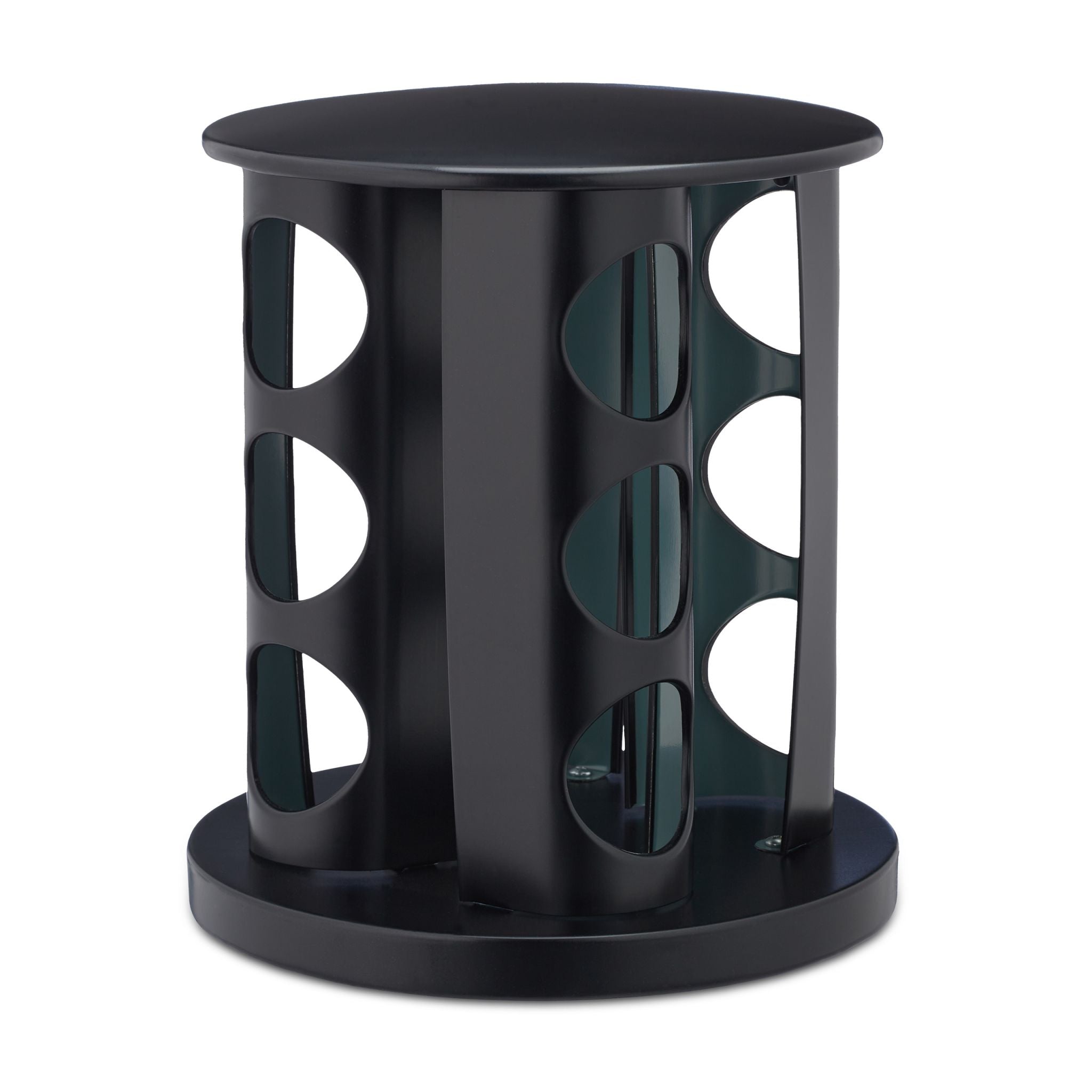 Gewürzkarussell mit 12 Gläsern Schwarz-Transparent von Relaxdays