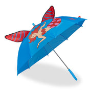 Kinderregenschirm Meerjungfrau Blau-Pink-Rot von Relaxdays