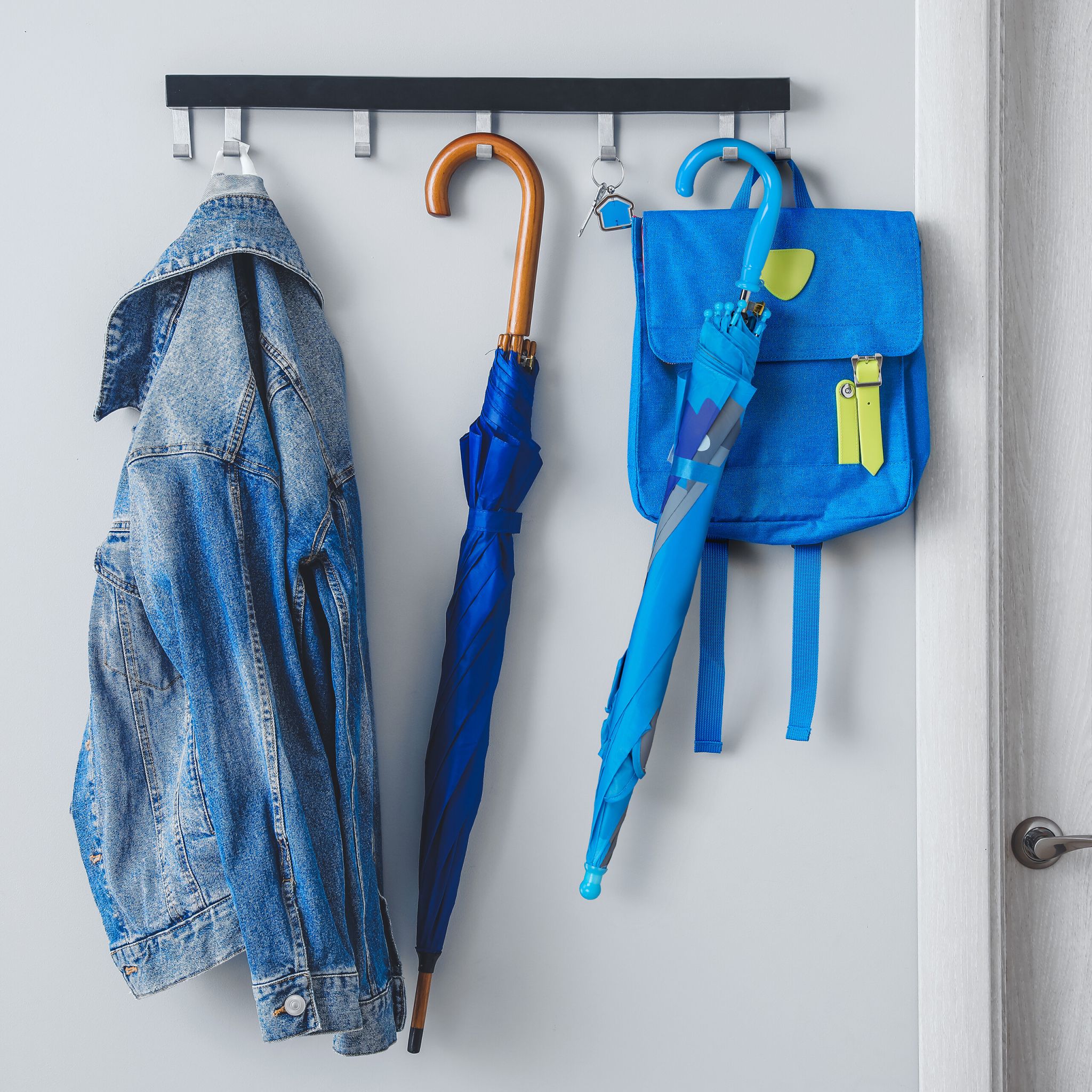 Kinderregenschirm Hai Weiss-Blau-Grau von Relaxdays