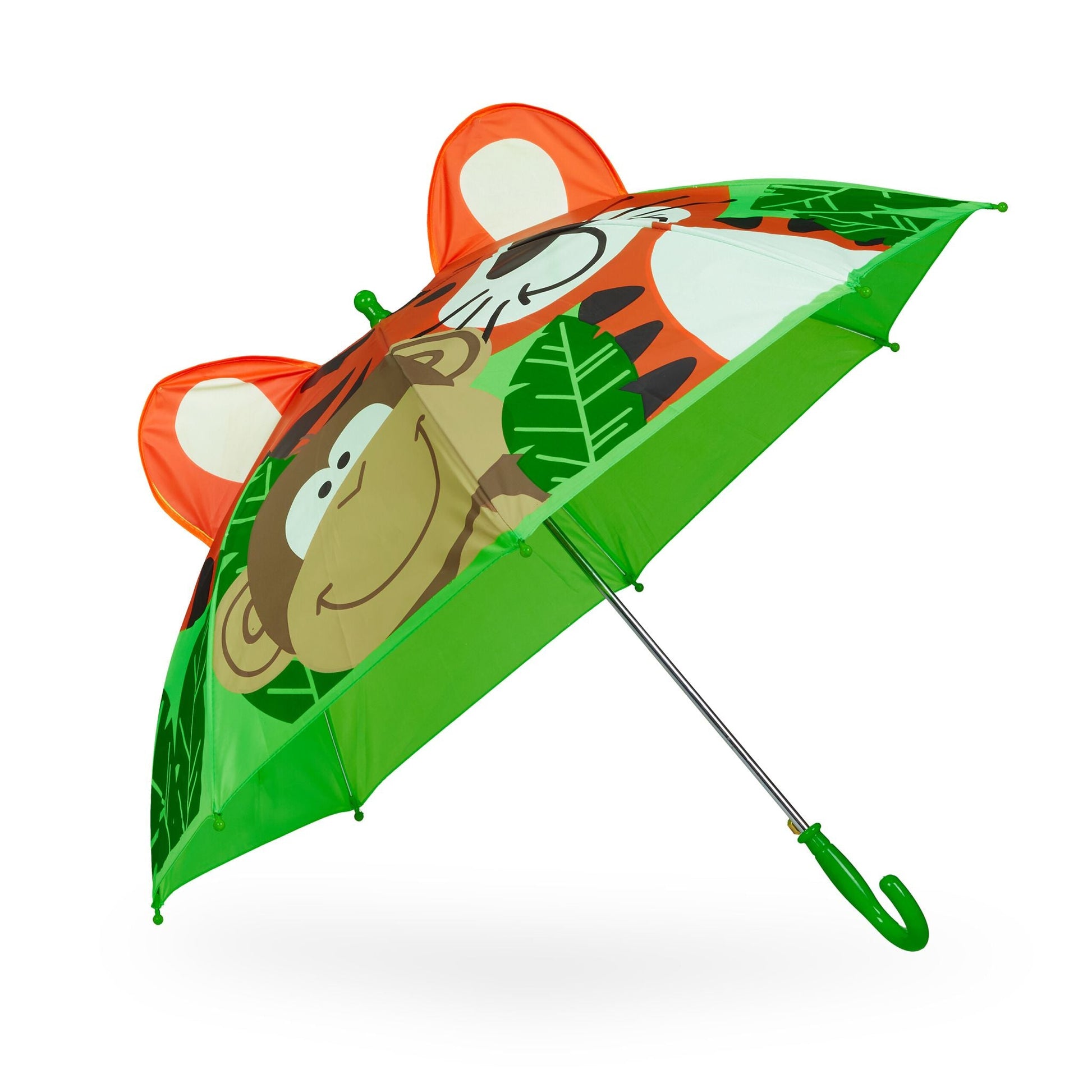 Kinderregenschirm Dschungel Braun-Grün-Orange von Relaxdays