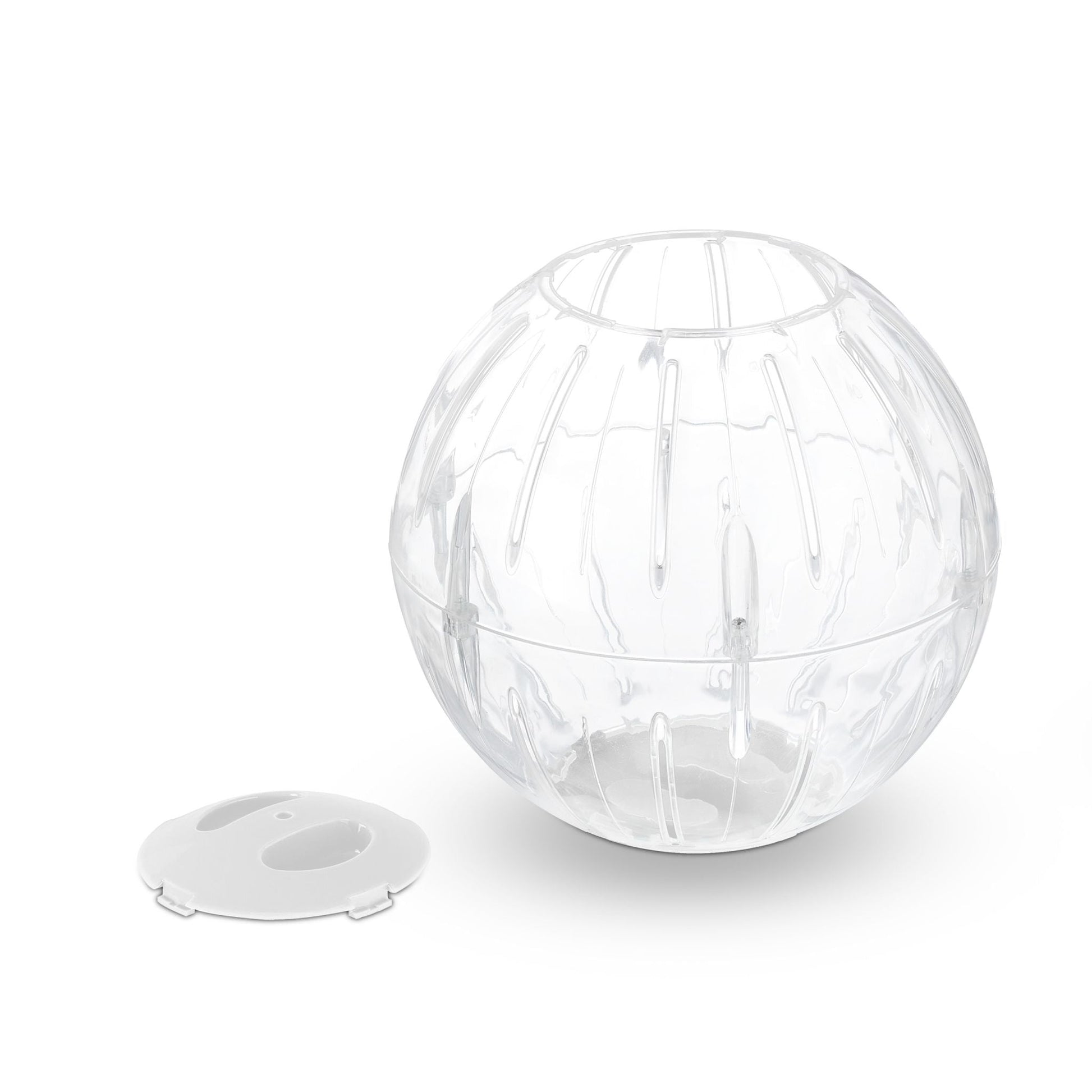 Hamsterball mit weissem Deckel Weiss-Transparent von Relaxdays