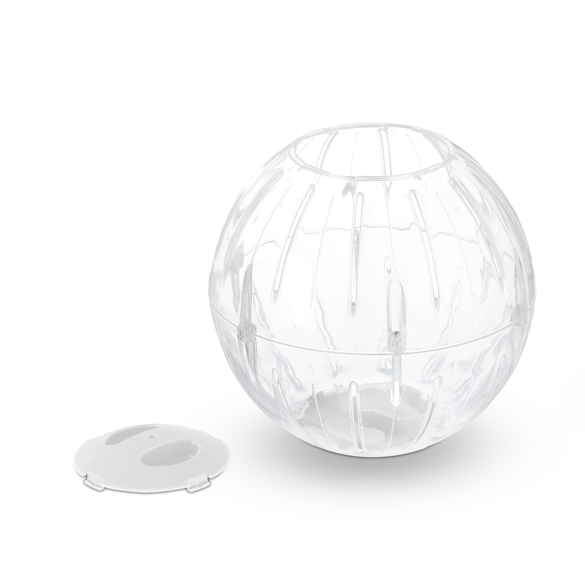 Hamsterball mit weissem Deckel Weiss-Transparent von Relaxdays