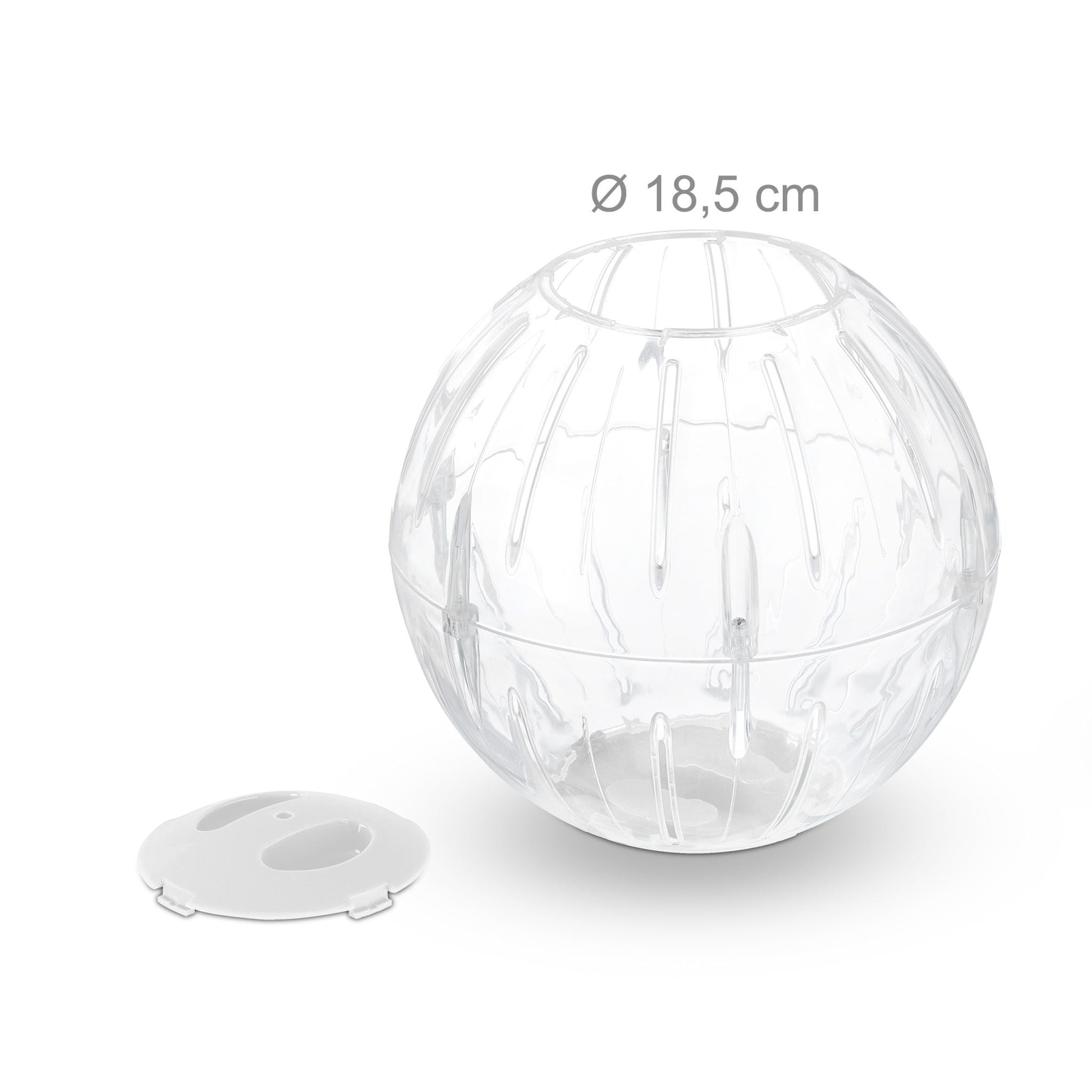 Hamsterball mit weissem Deckel Weiss-Transparent von Relaxdays
