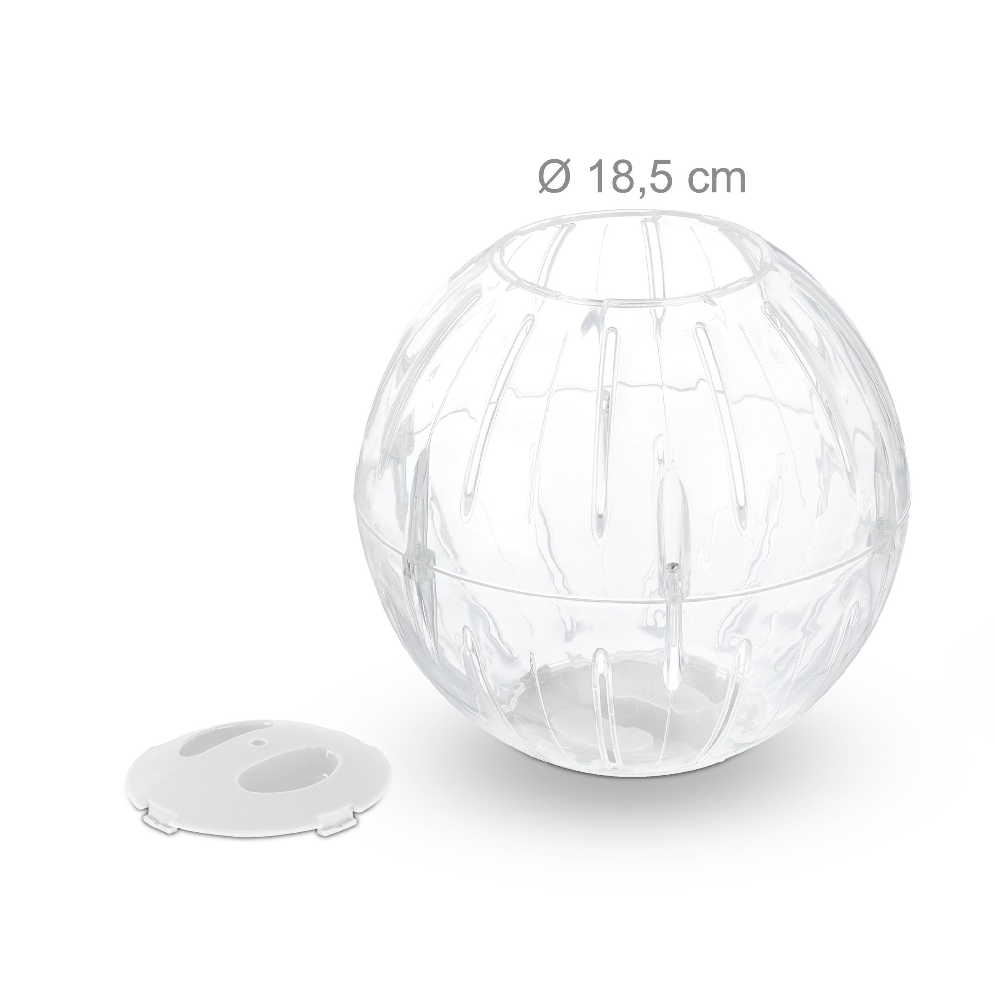 Hamsterball mit weissem Deckel Weiss-Transparent von Relaxdays