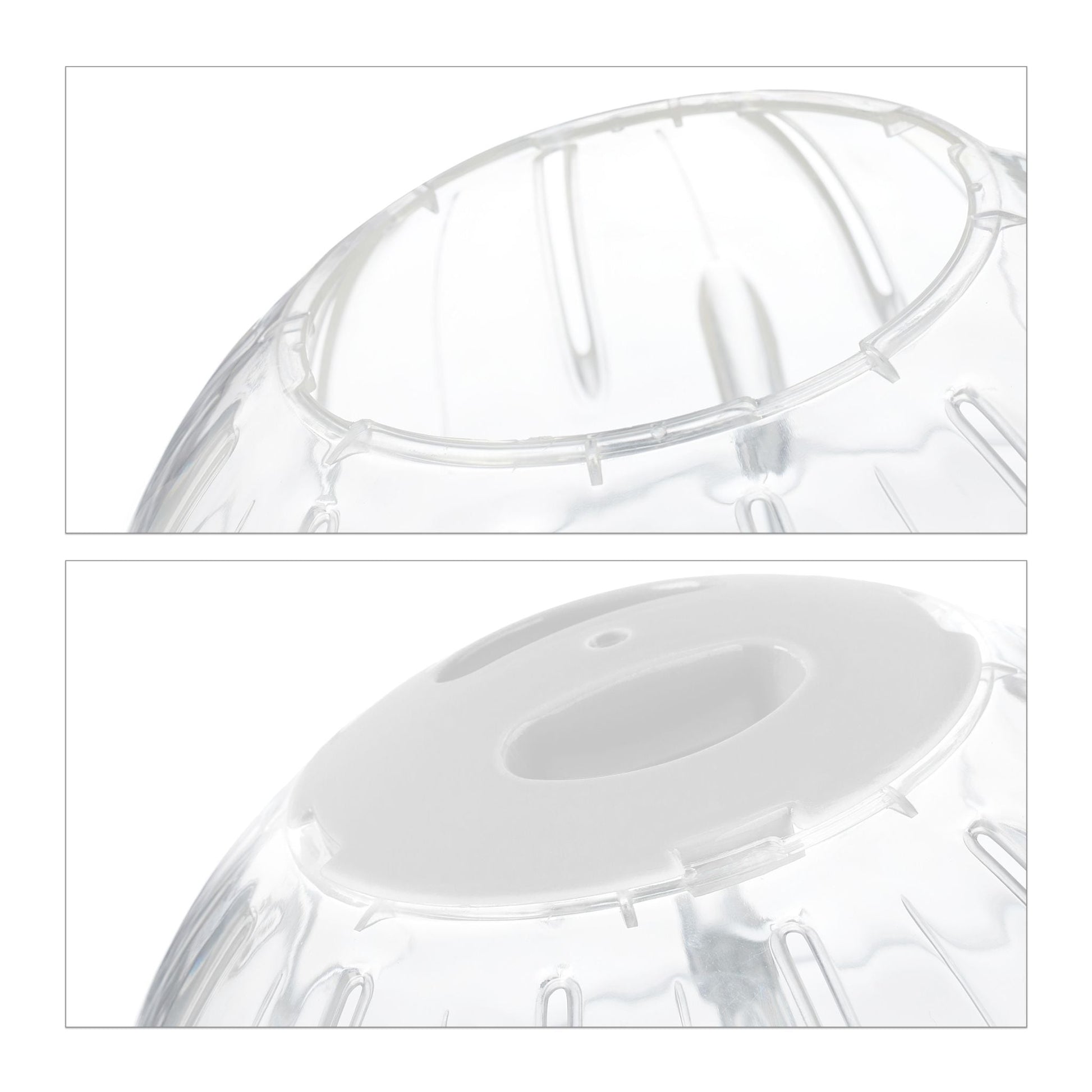 Hamsterball mit weissem Deckel Weiss-Transparent von Relaxdays