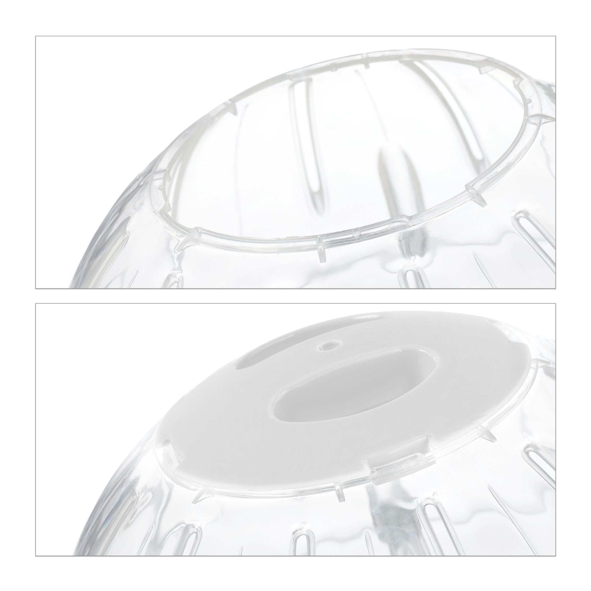 Hamsterball mit weissem Deckel Weiss-Transparent von Relaxdays