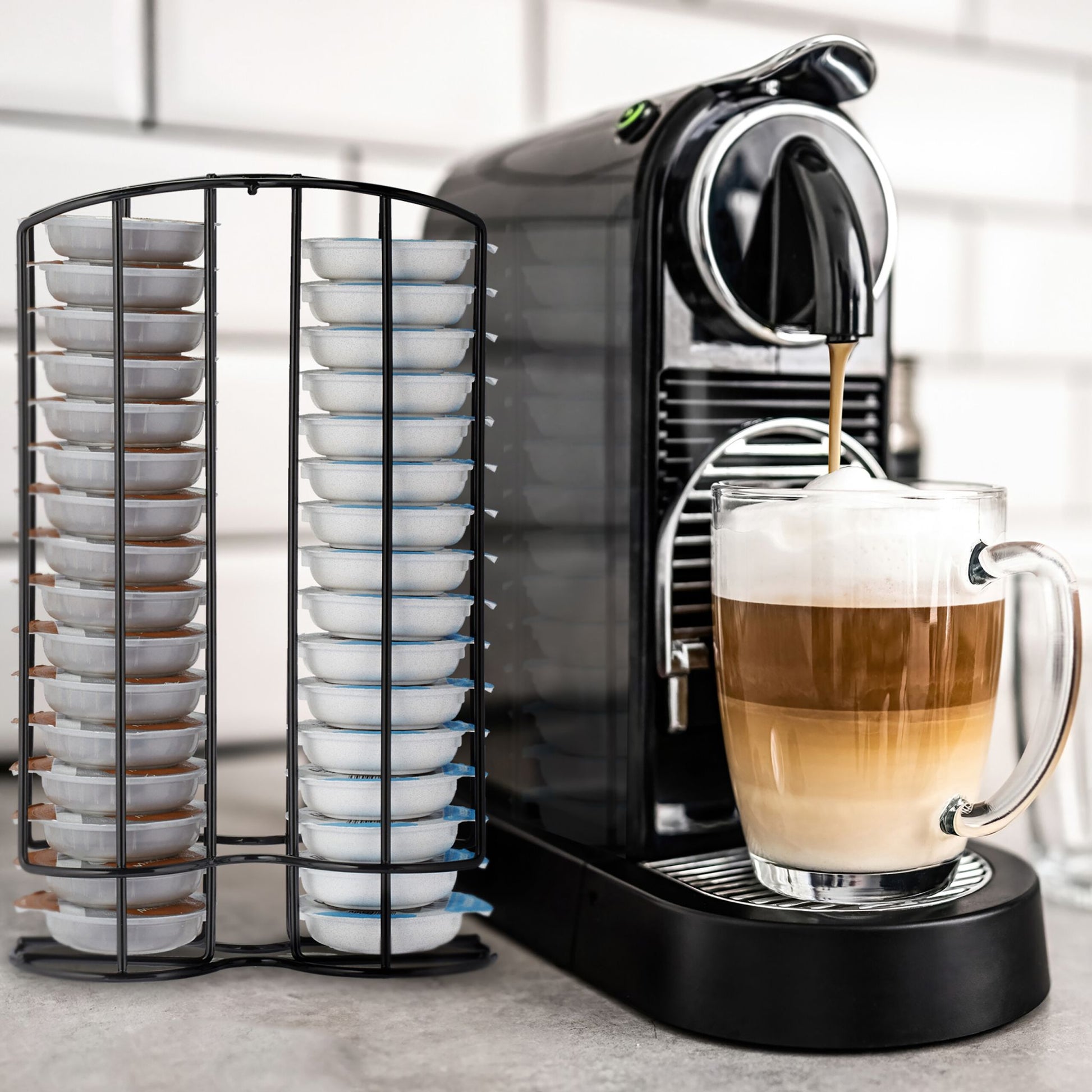 Tassimo Kapselhalter für 32 Kapseln Schwarz von Relaxdays