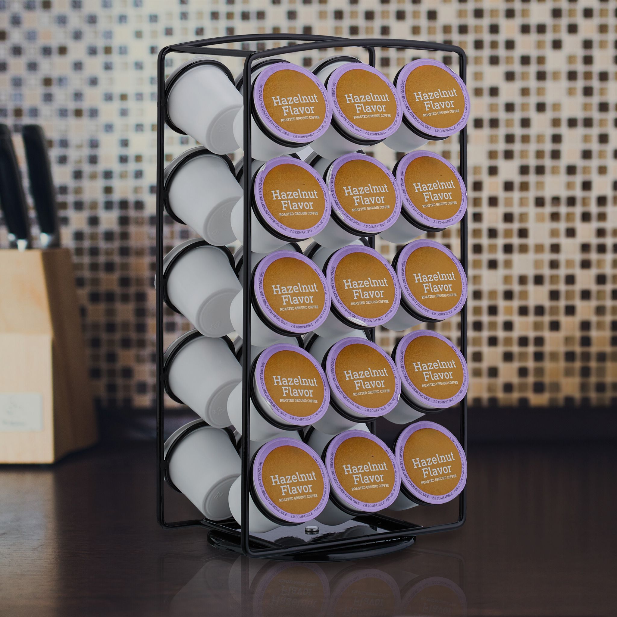 Kapselhalter für 30 K-Cups Schwarz von Relaxdays