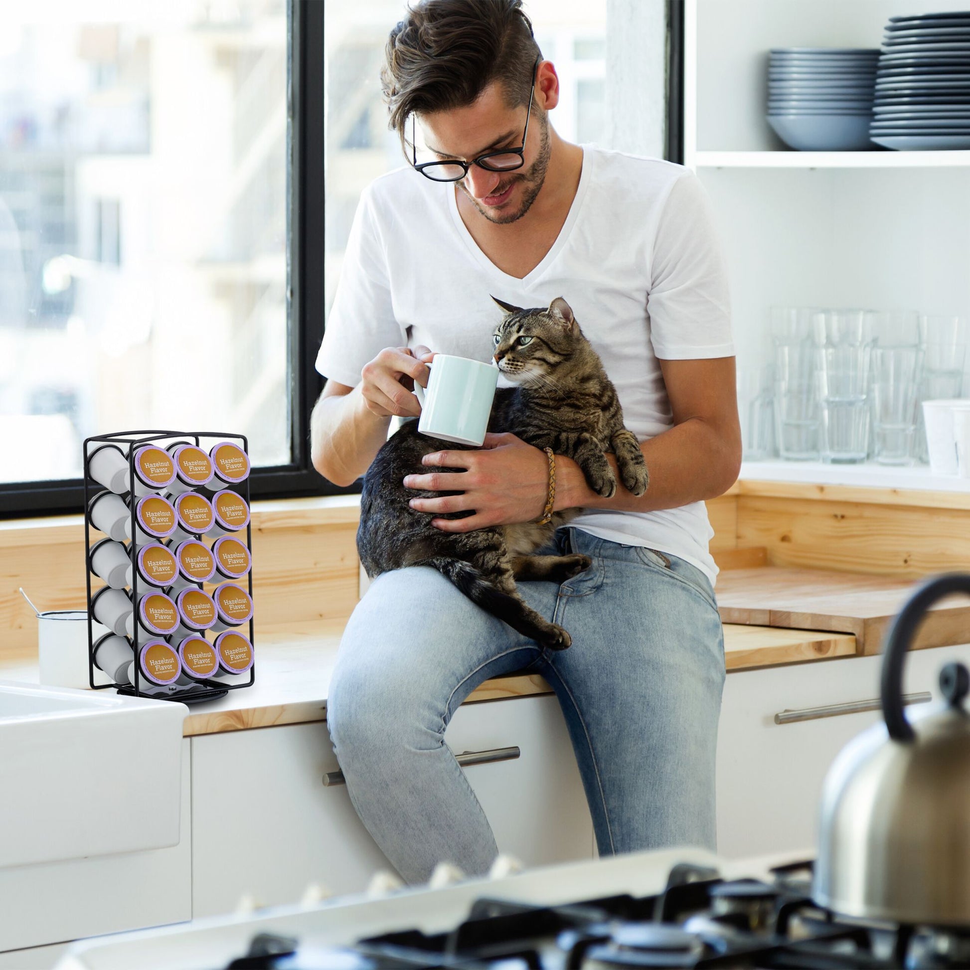 Kapselhalter für 30 K-Cups Schwarz von Relaxdays