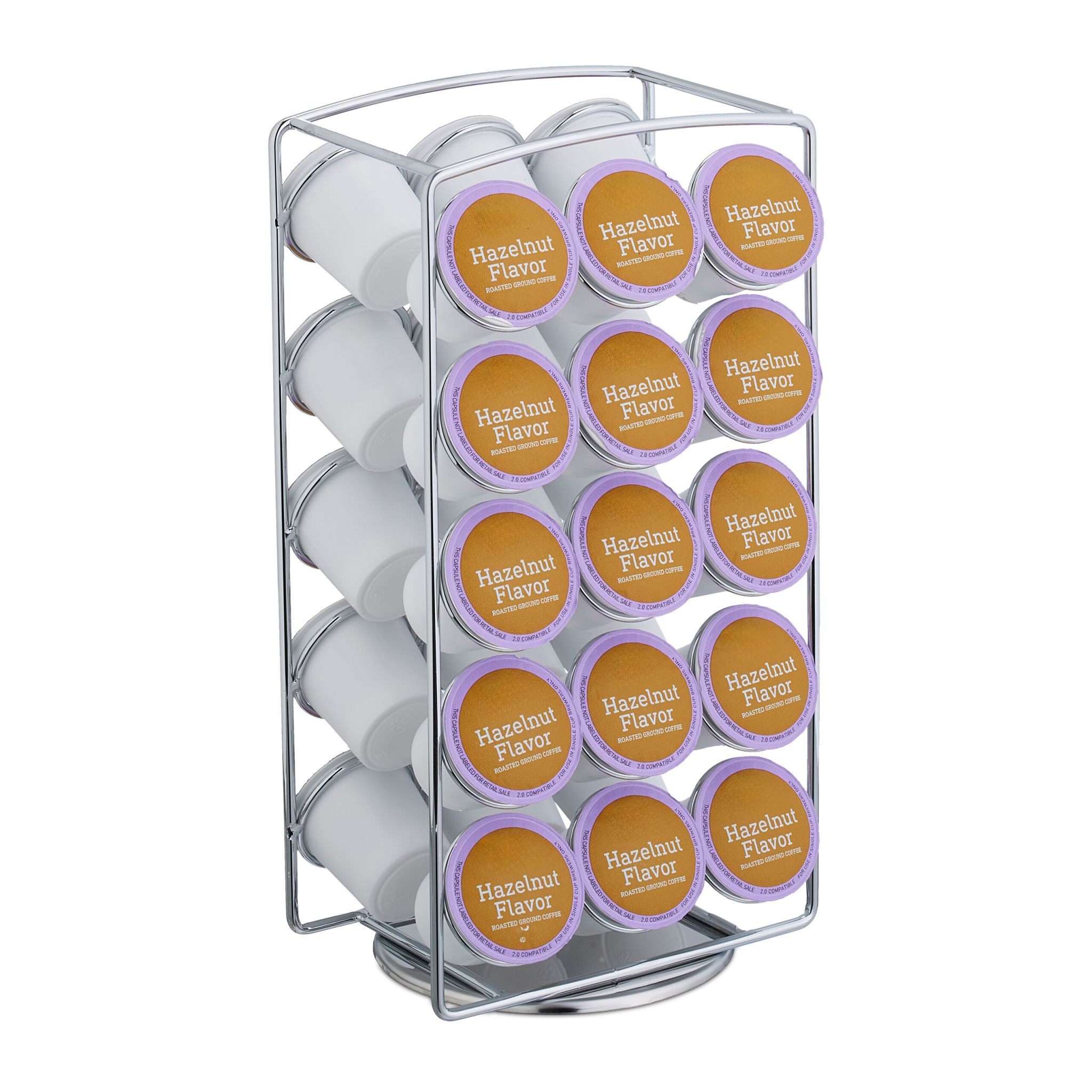 Kapselhalter für 30 K-Cups Silber von Relaxdays