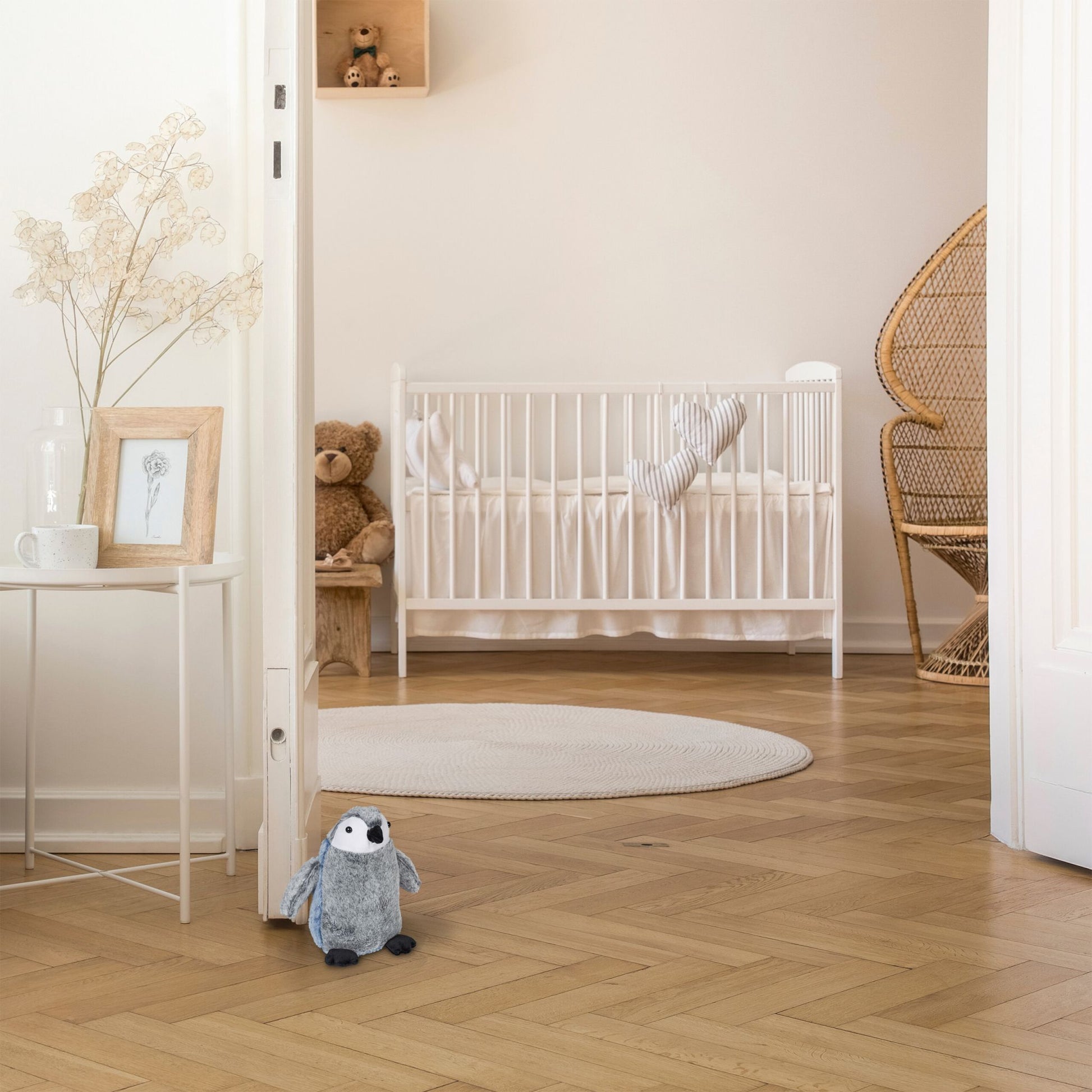 Türstopper Pinguin Weiss-Hellblau-Grau von Relaxdays