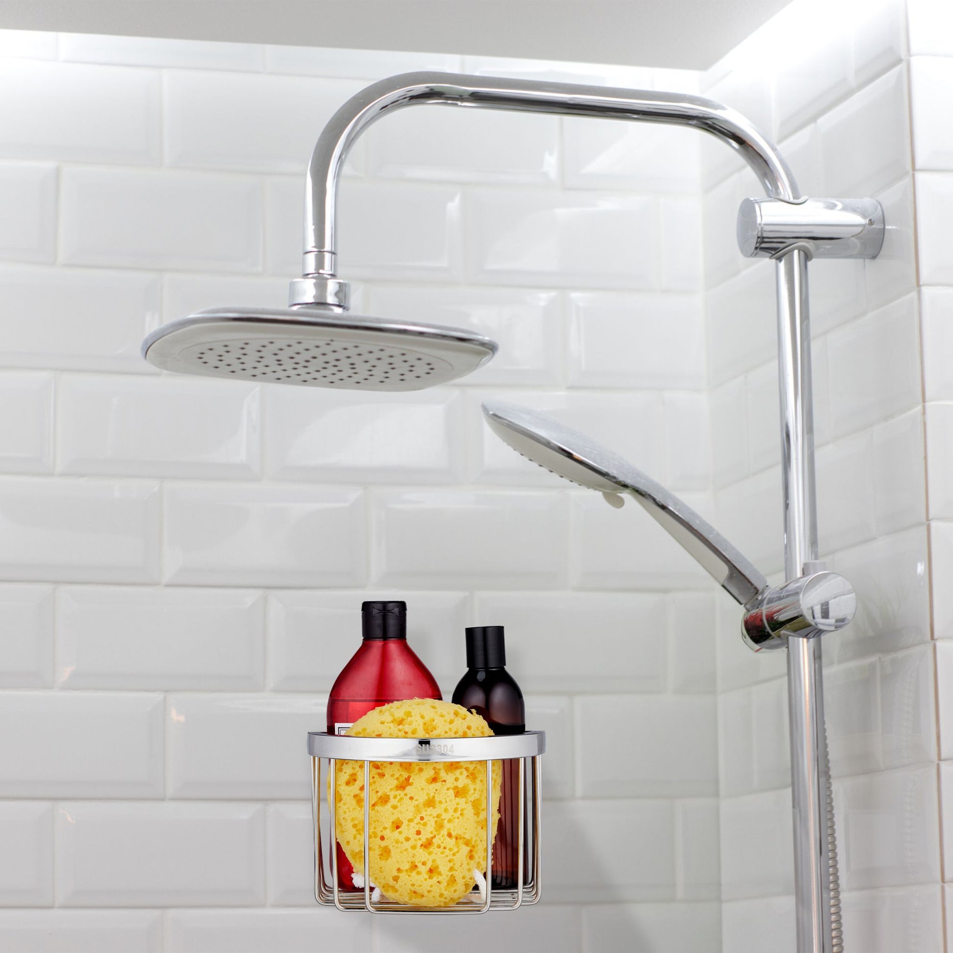 Duschablage Edelstahl Silber von Relaxdays