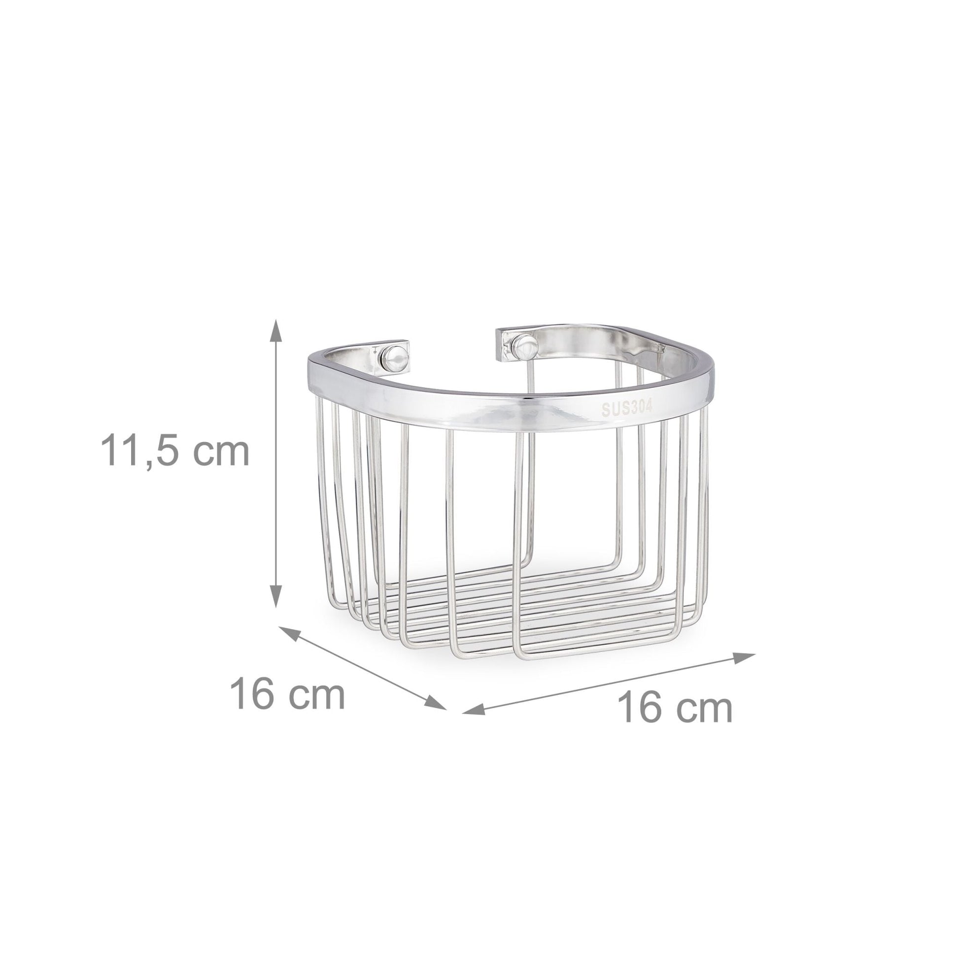 Duschablage Edelstahl Silber von Relaxdays