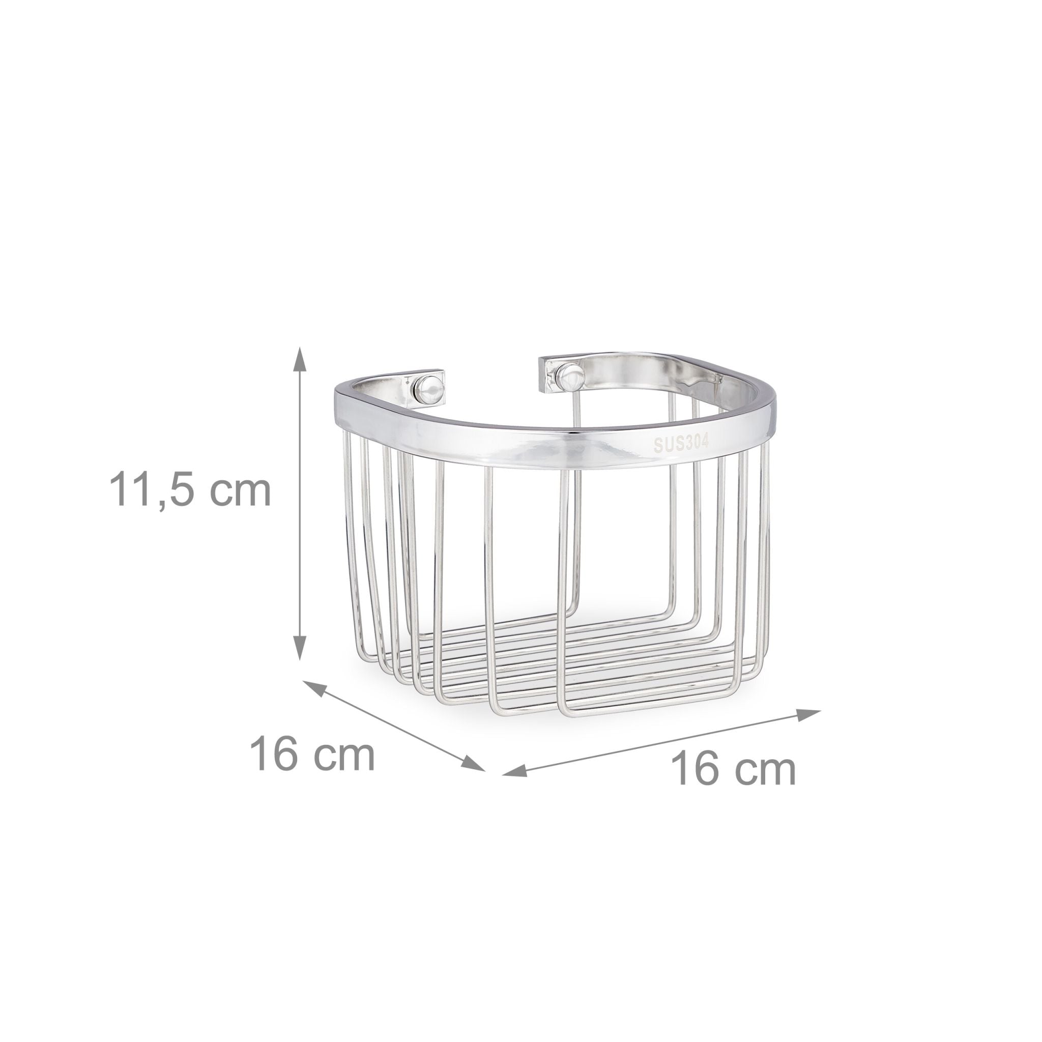 Duschablage Edelstahl Silber von Relaxdays