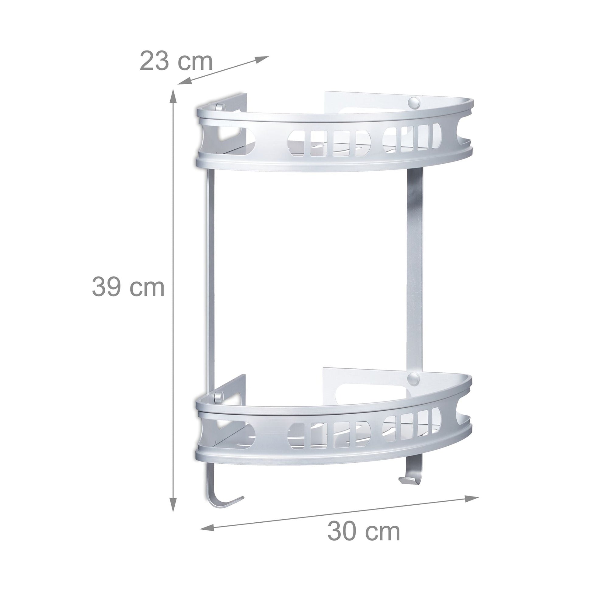 Badeckregal für Dusche Silber von Relaxdays