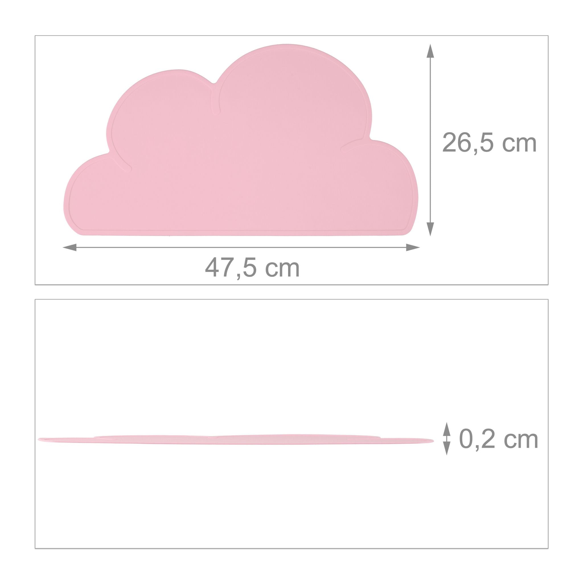 Platzdeckchen Kinder 2er-Set Rosa von Relaxdays