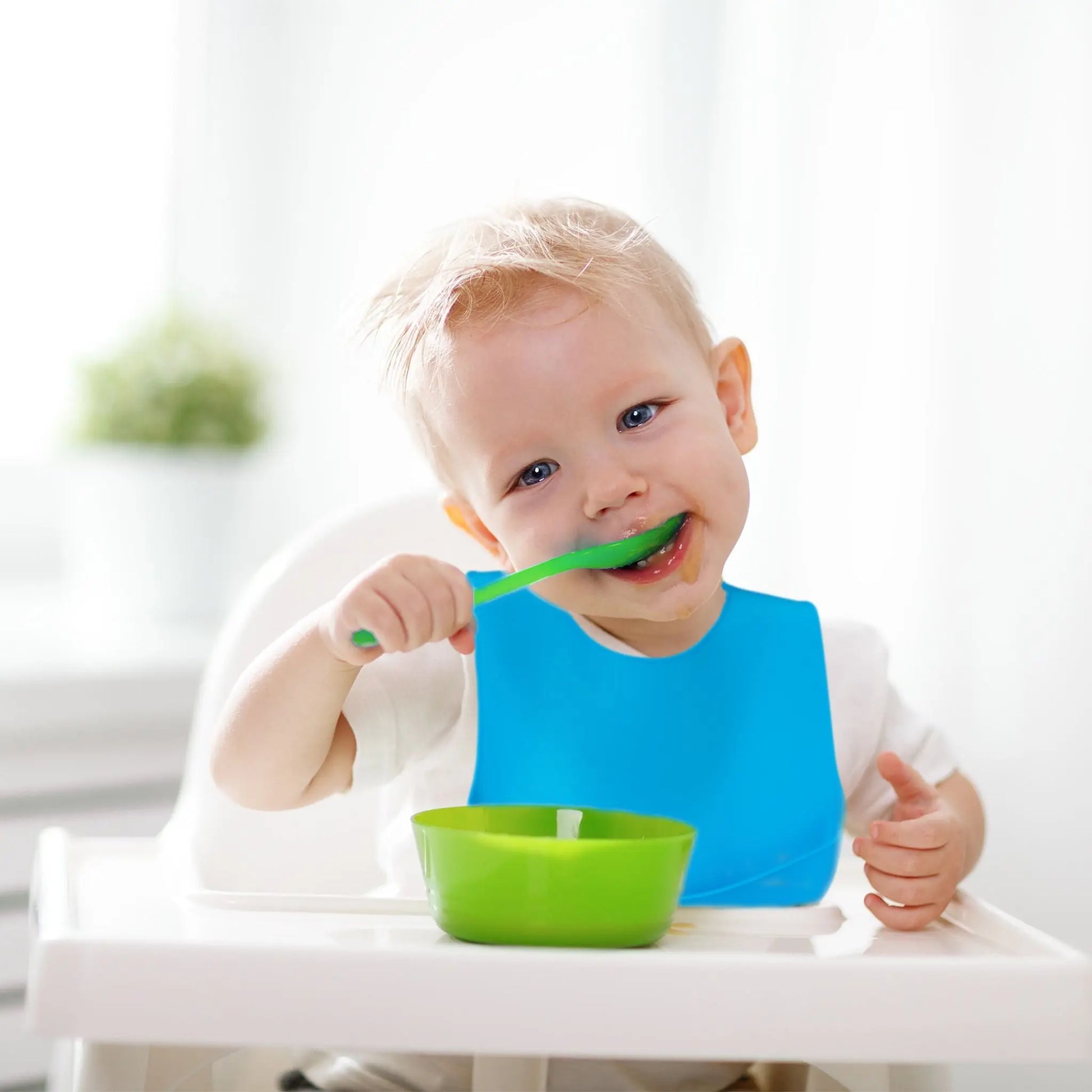 Lätzchen Baby 2er-Set Blau von Relaxdays
