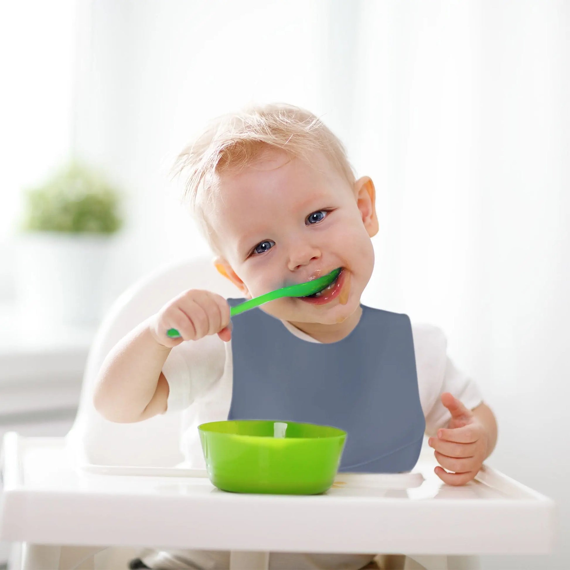 Lätzchen Baby 2er-Set Anthrazit von Relaxdays