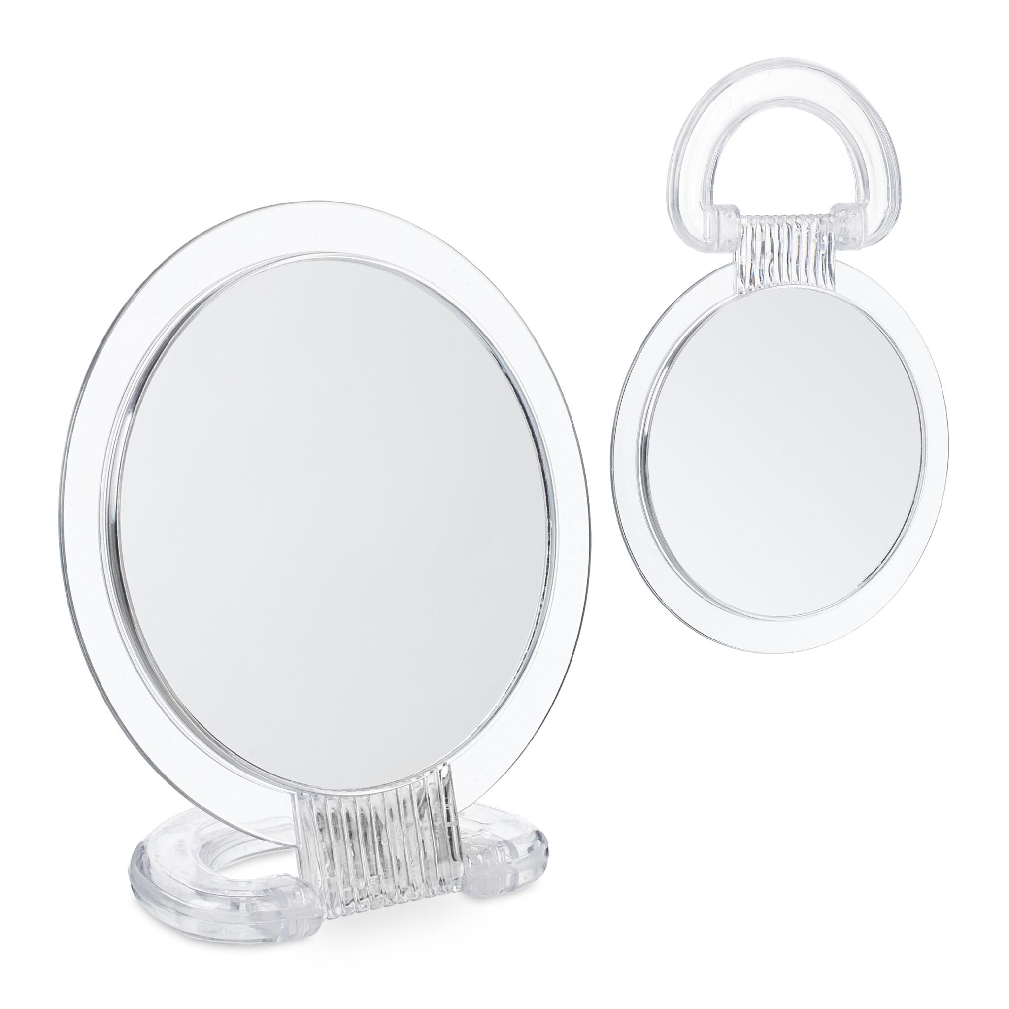 Spiegel mit Klappgriff 2er-Set Transparent