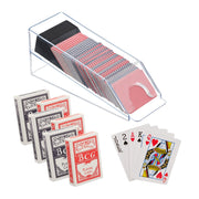 Kartenschlitten mit 6 Decks Schwarz-Transparent