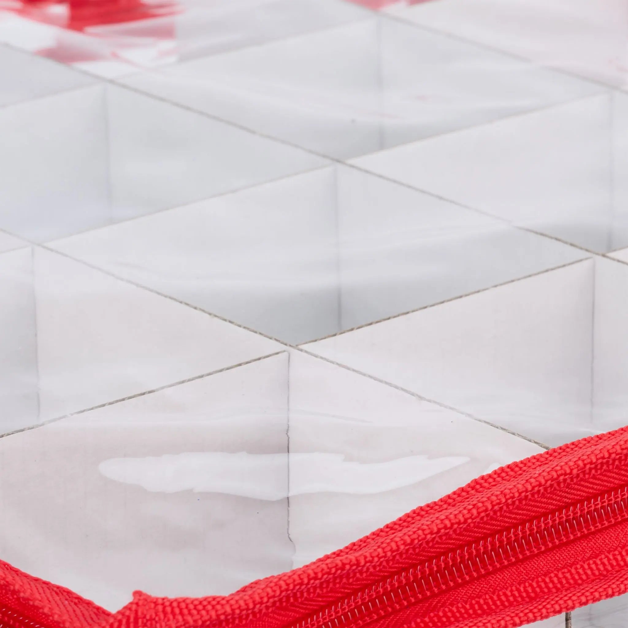 Weihnachtskugel Aufbewahrungsbox 3er-Set Weiss-Rot-Transparent von Relaxdays