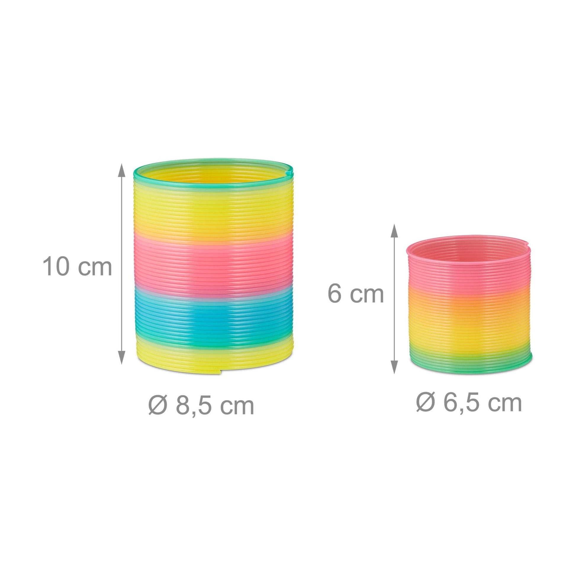 Regenbogenspirale 4er-Set Gelb-Rosa-Türkis von Relaxdays