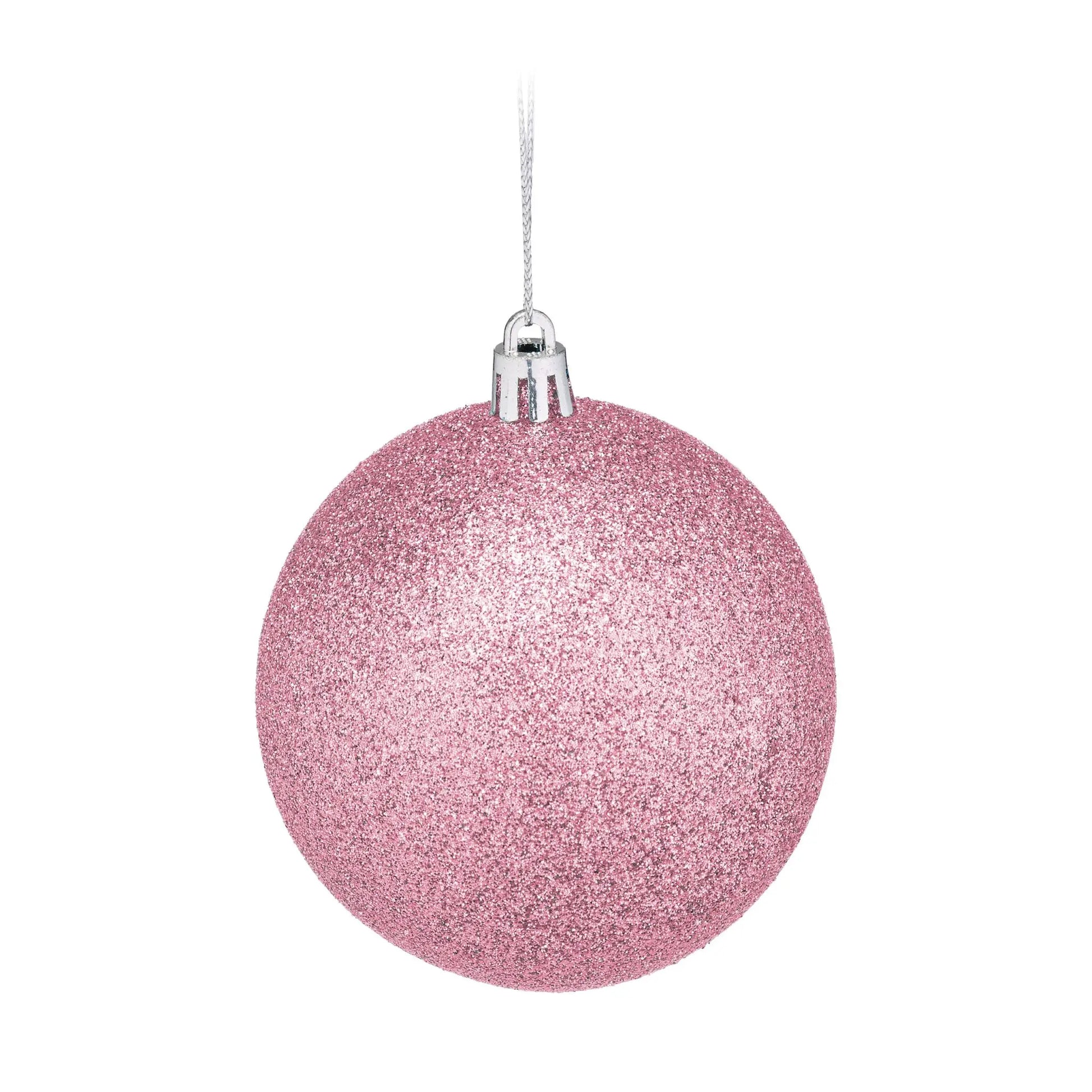 Weihnachtskugeln im 110er-Set Rosa-Silber von Relaxdays