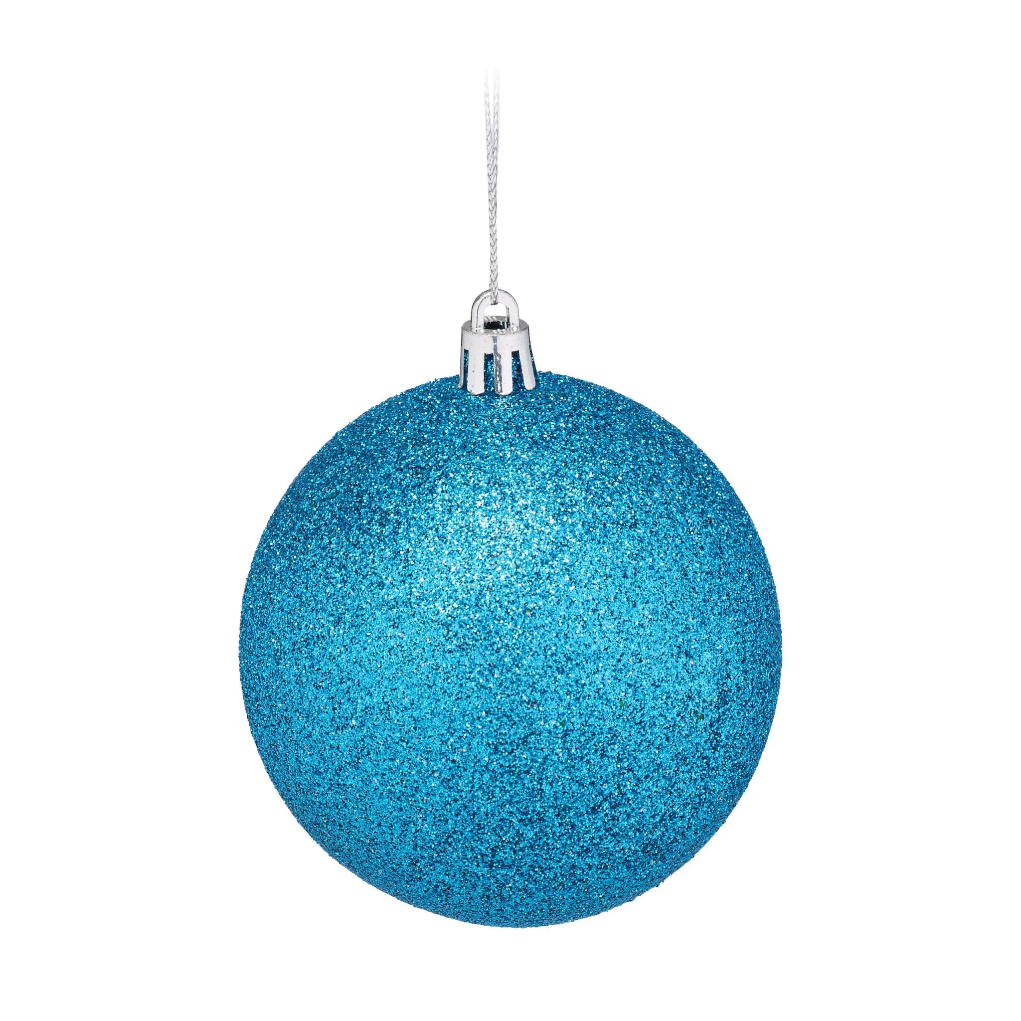 Weihnachtskugeln im 110er-Set Türkis-Silber von guteszeug.ch
