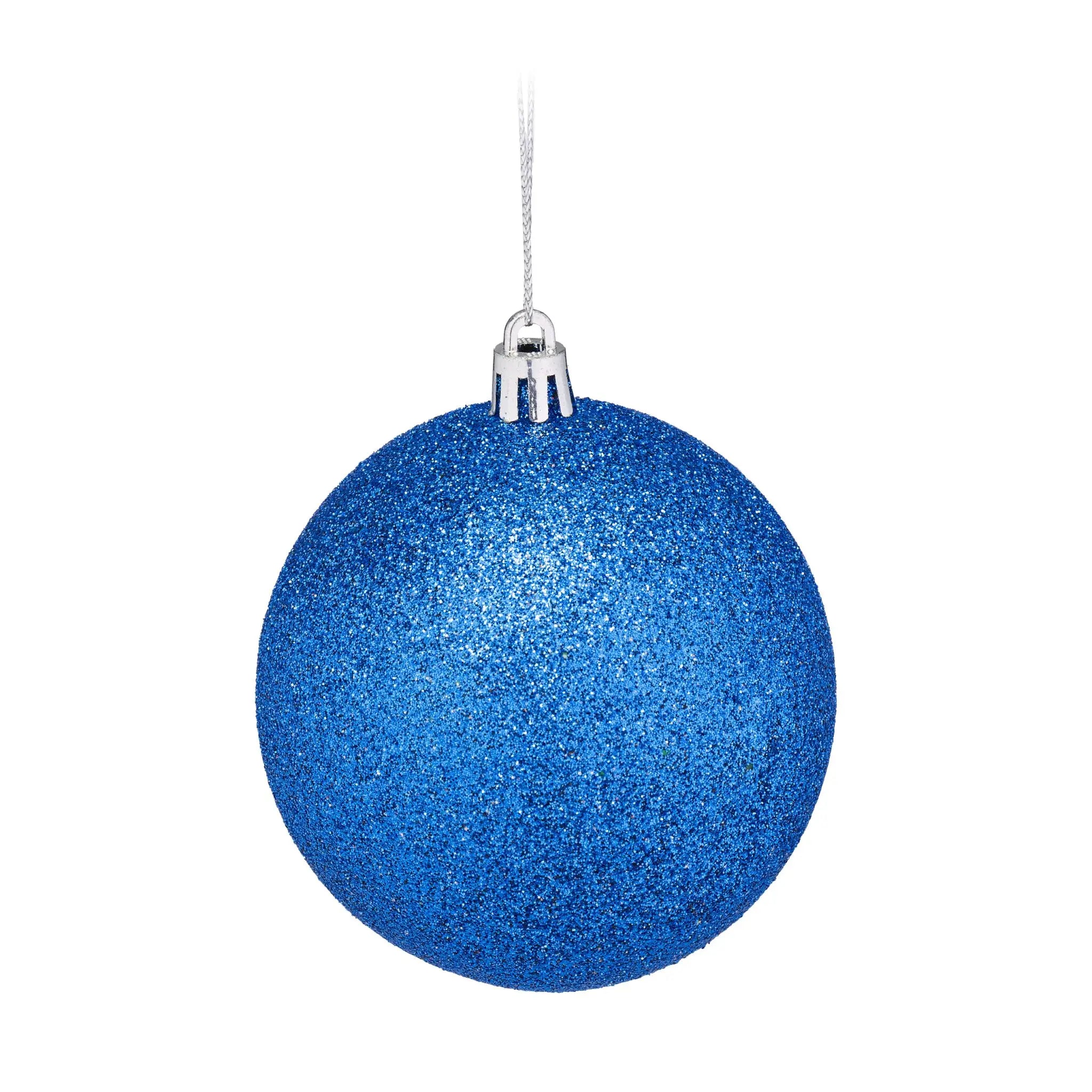 Weihnachtskugeln im 110er-Set Blau-Silber von Relaxdays