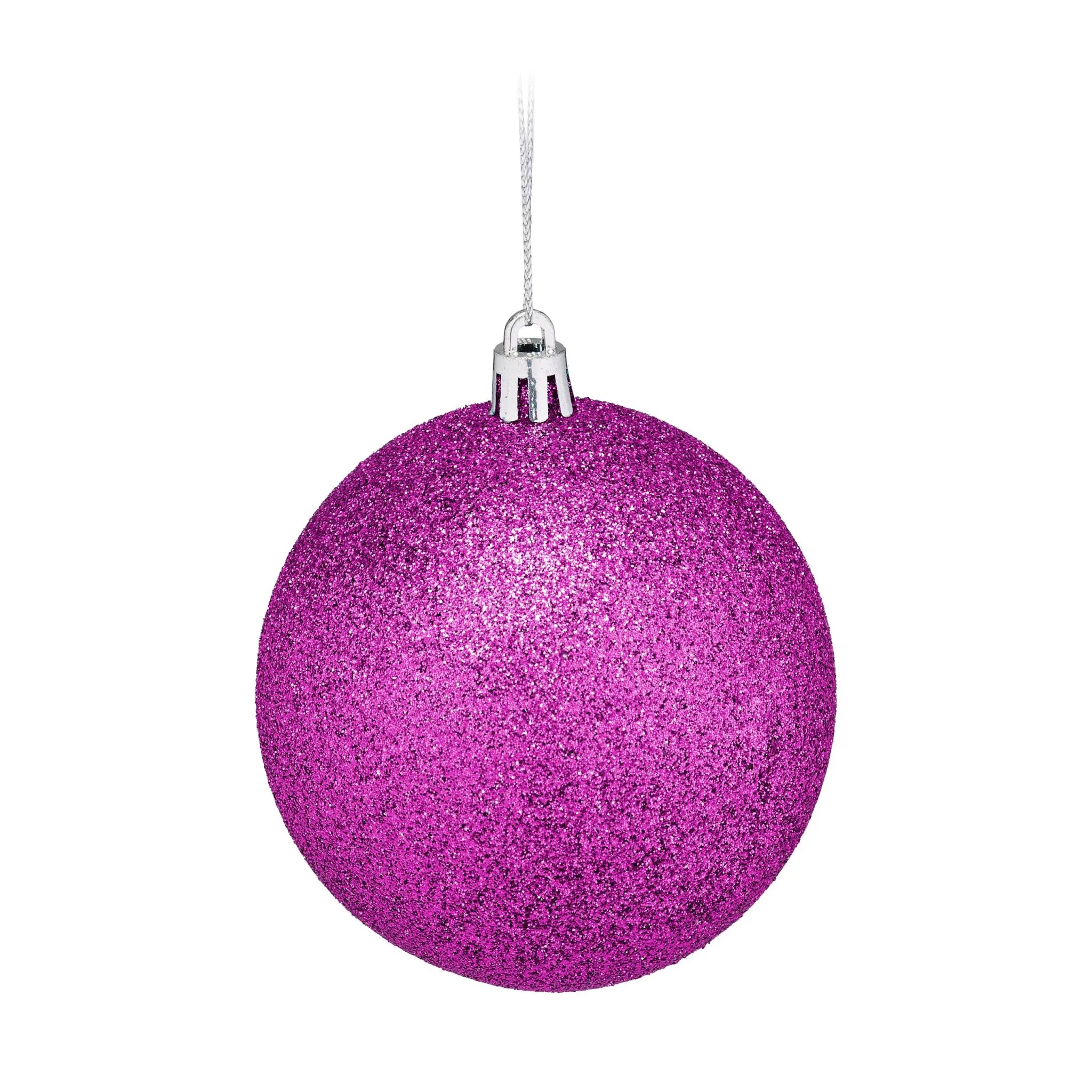 Weihnachtskugeln im 110er-Set Pink-Silber von Relaxdays