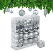Weihnachtskugeln im 110er-Set Silber von Relaxdays