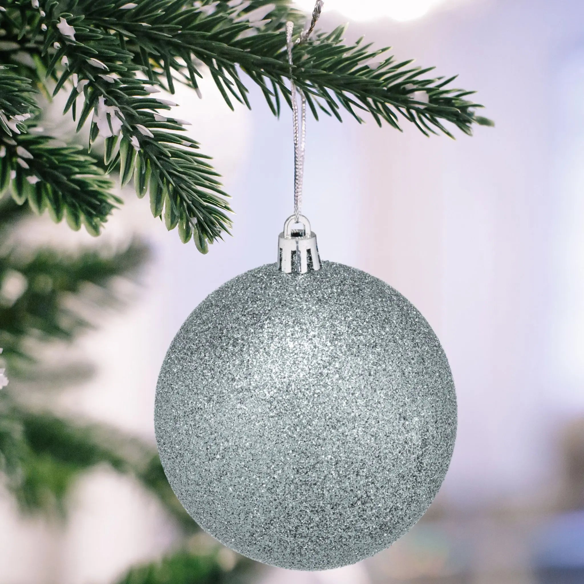 Weihnachtskugeln im 110er-Set Silber von Relaxdays