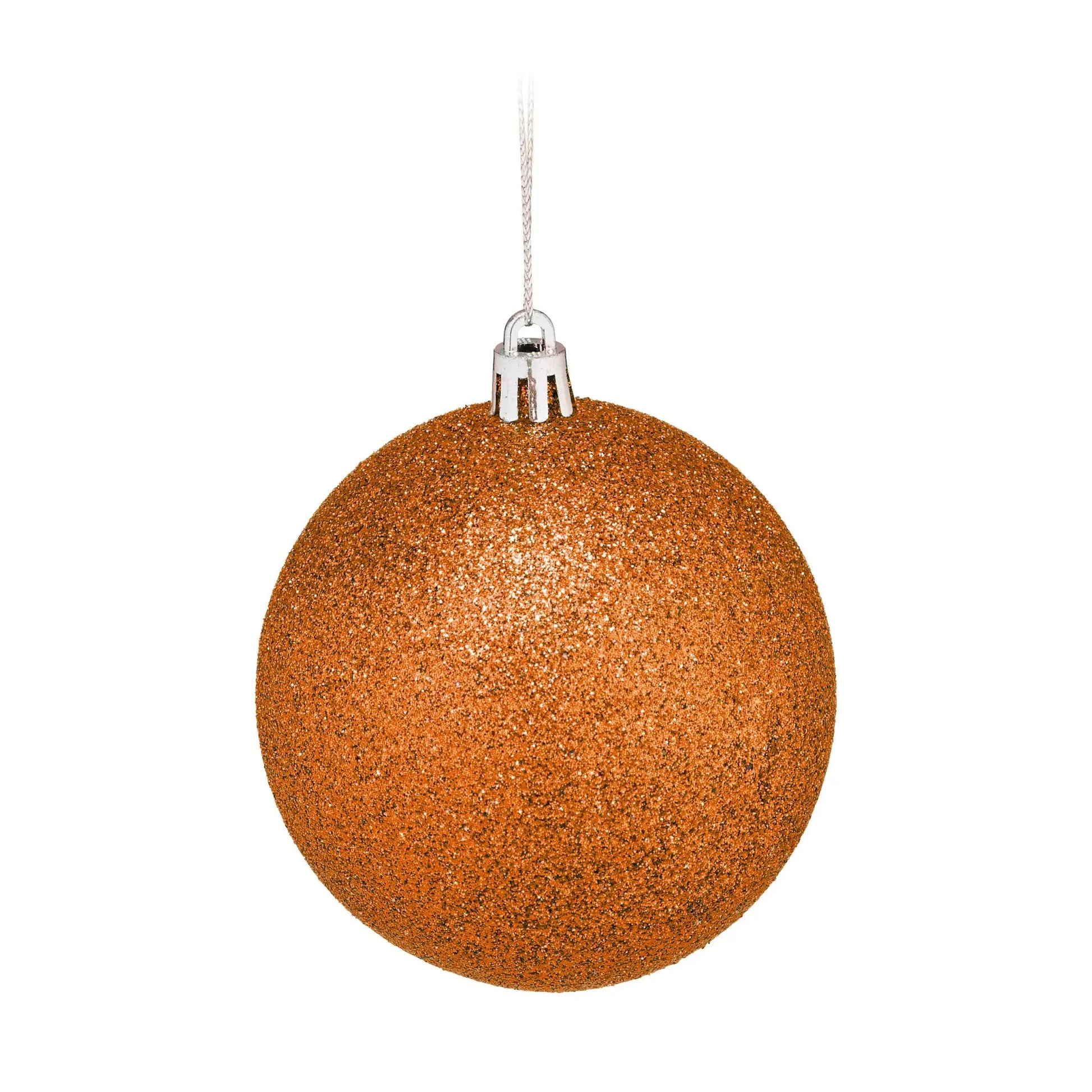 Weihnachtskugeln im 110er-Set Orange-Silber von Relaxdays