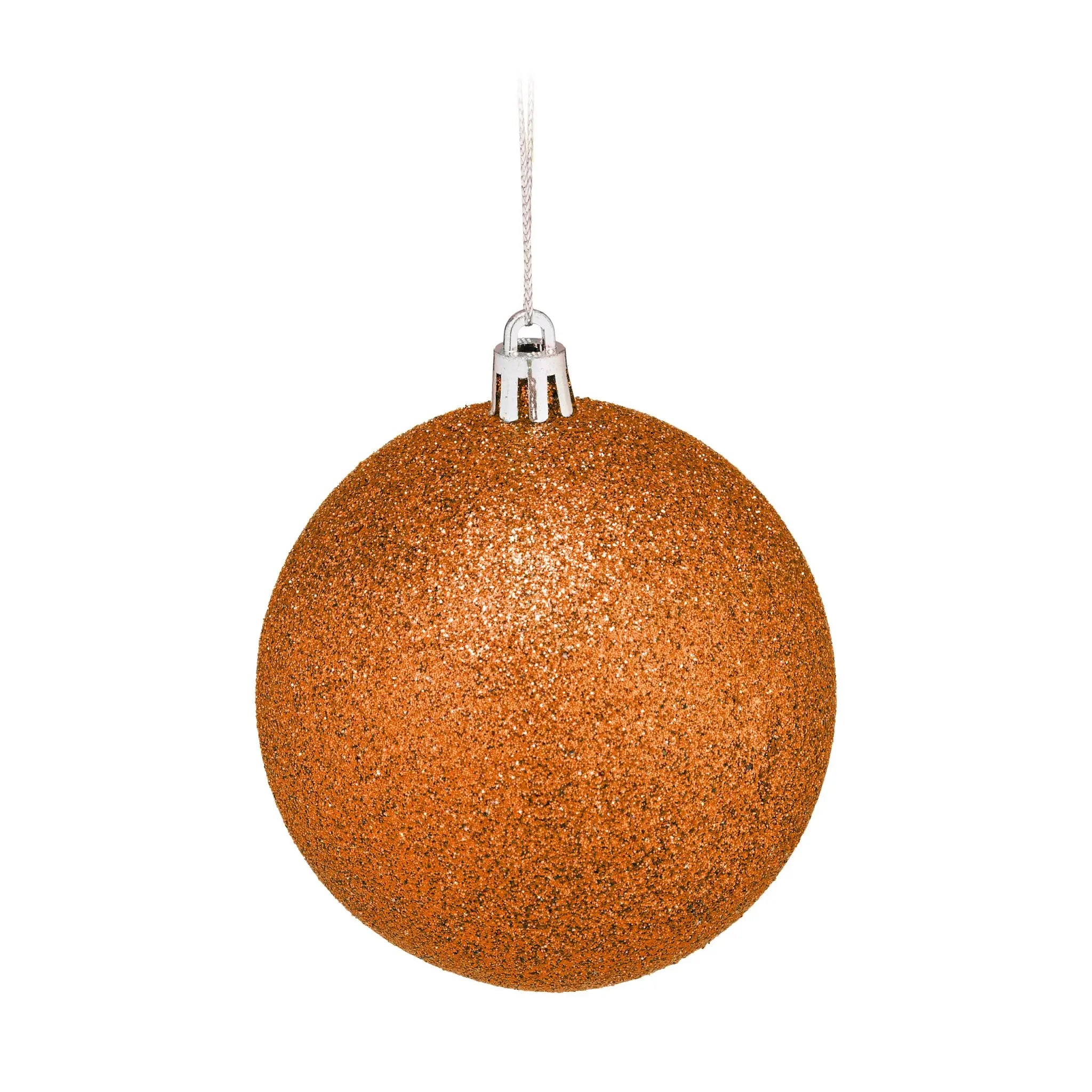 Weihnachtskugeln im 110er-Set Orange-Silber von Relaxdays