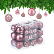 Weihnachtskugeln im 50er-Set Rosa-Silber von guteszeug.ch