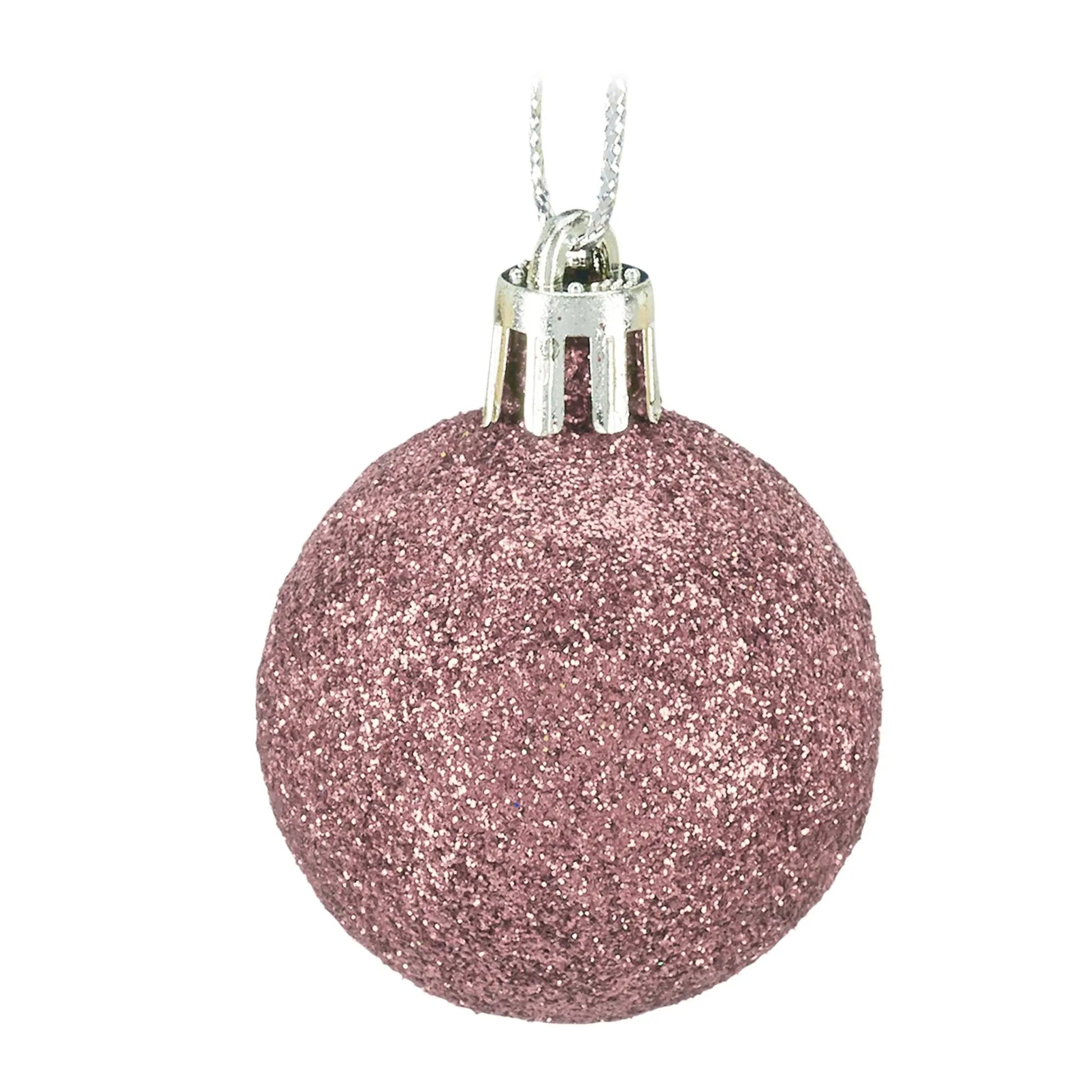 Weihnachtskugeln im 50er-Set Rosa-Silber von guteszeug.ch