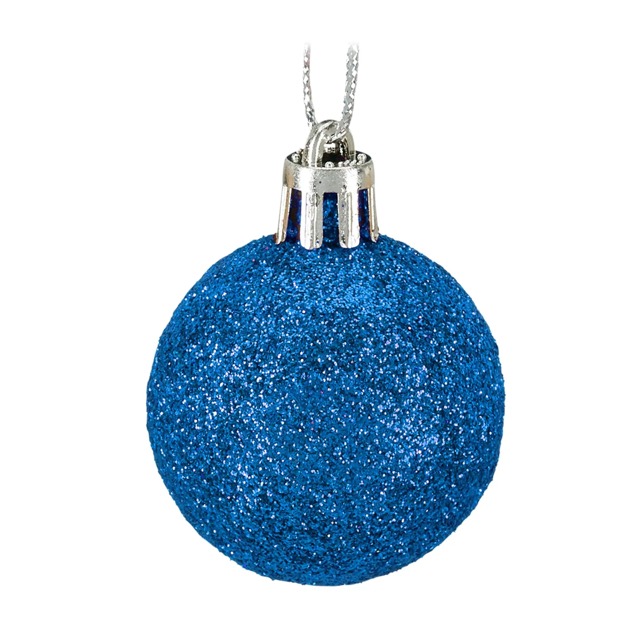 Weihnachtskugeln im 50er-Set Blau-Silber von Relaxdays