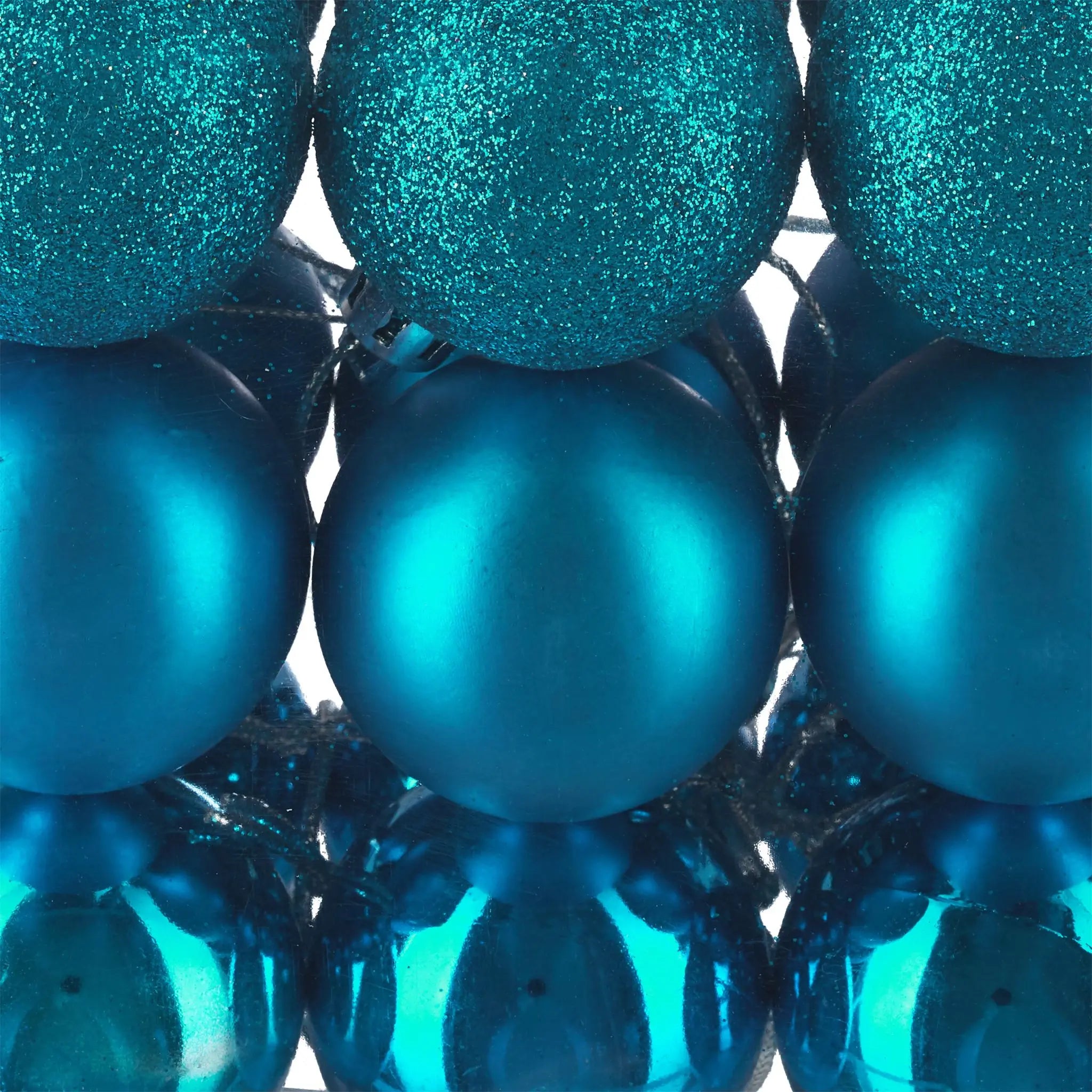 Weihnachtskugeln im 50er-Set Blau-Silber von Relaxdays
