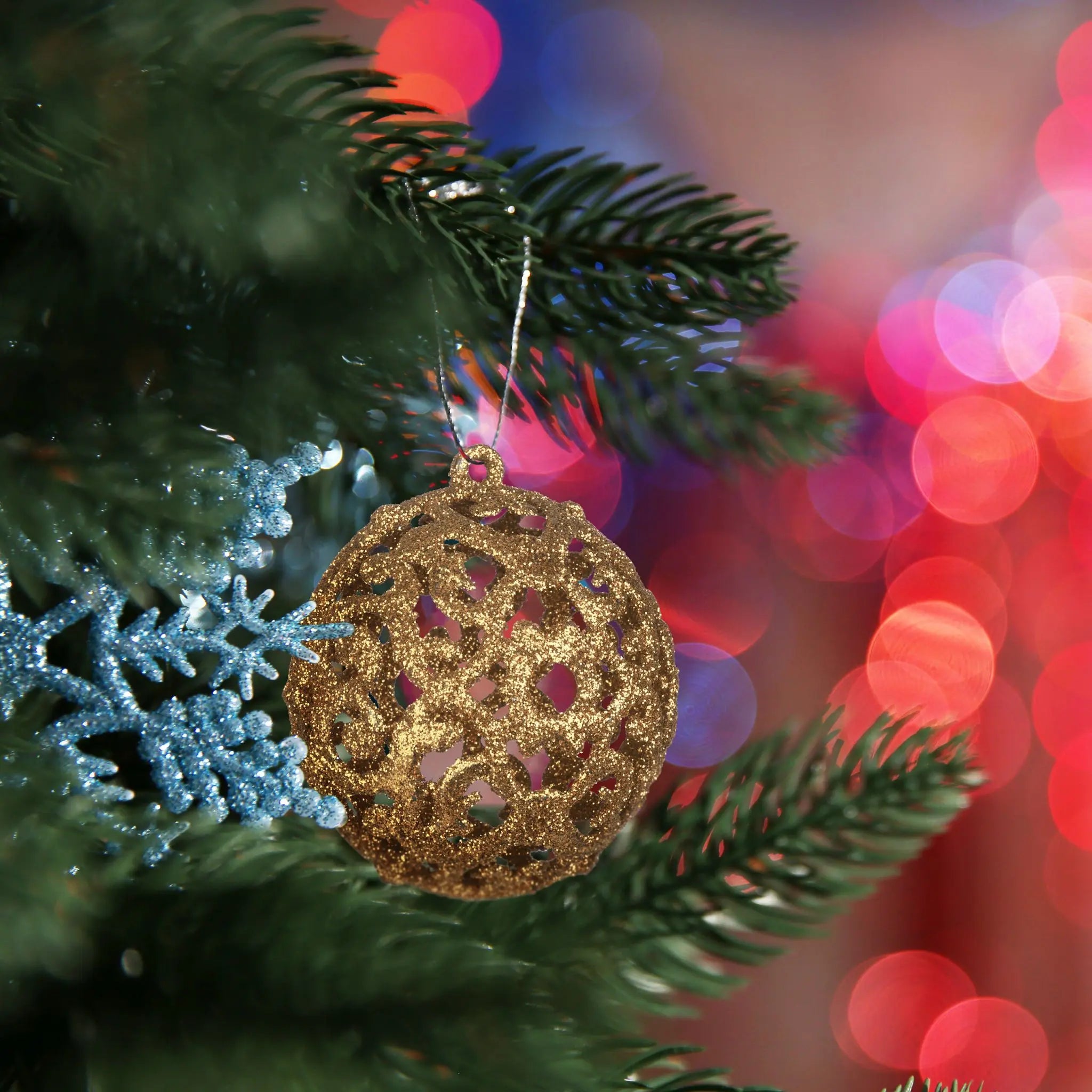 Weihnachtskugeln im 50er-Set Gold-Silber von Relaxdays
