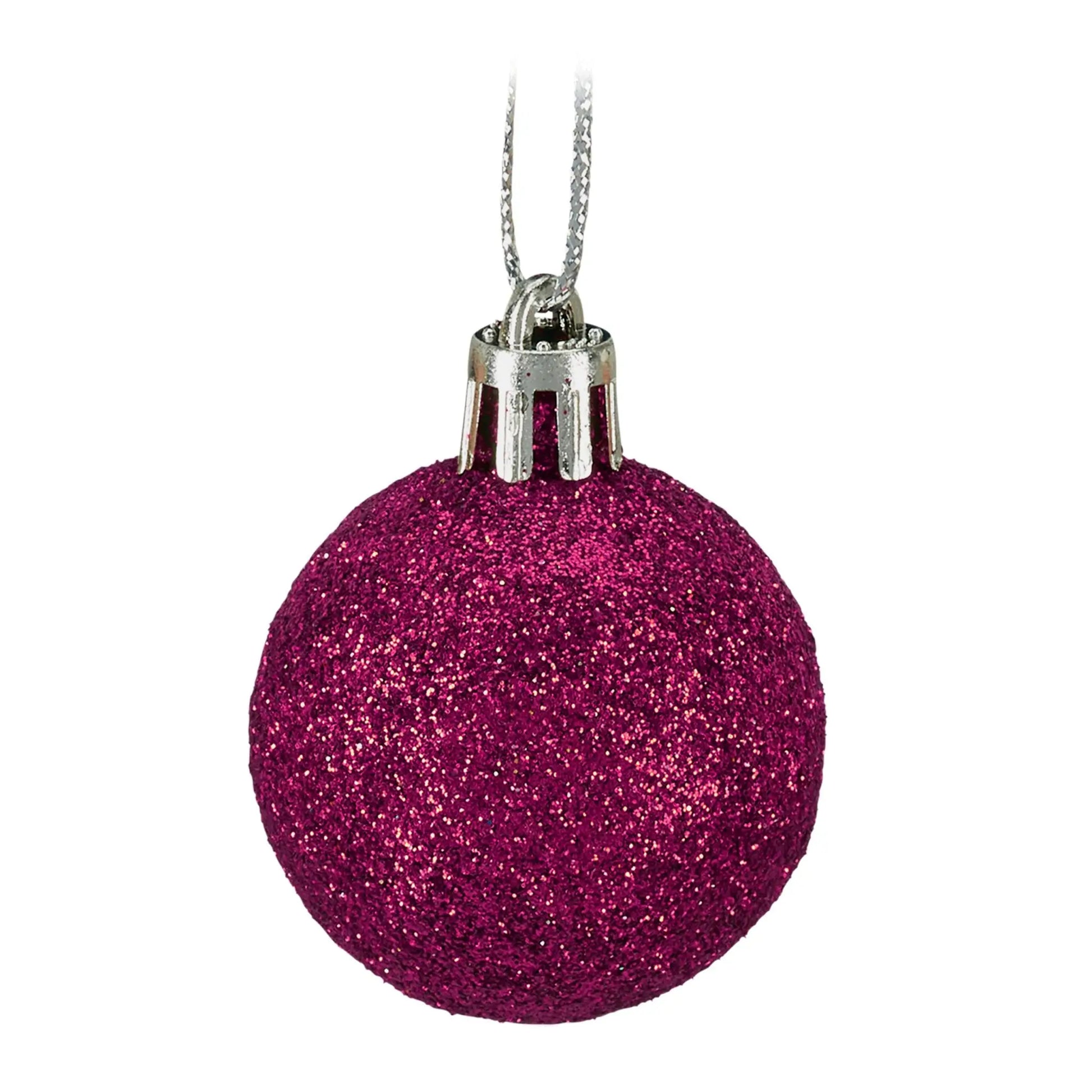 Weihnachtskugeln im 50er-Set Pink-Silber von Relaxdays