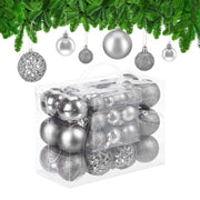 Weihnachtskugeln im 50er-Set Silber von Relaxdays