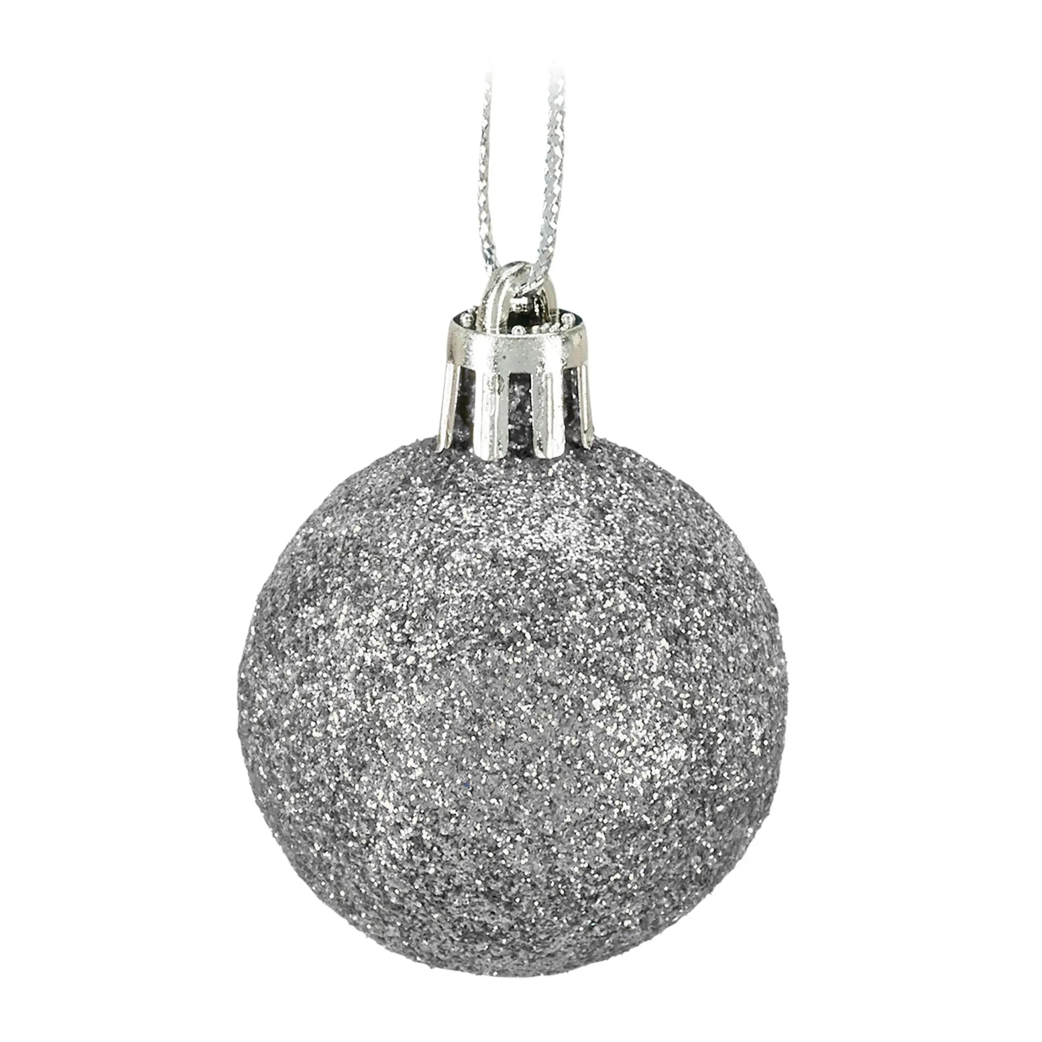 Weihnachtskugeln im 50er-Set Silber von Relaxdays
