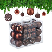 Weihnachtskugeln im 50er-Set Braun-Silber von Relaxdays